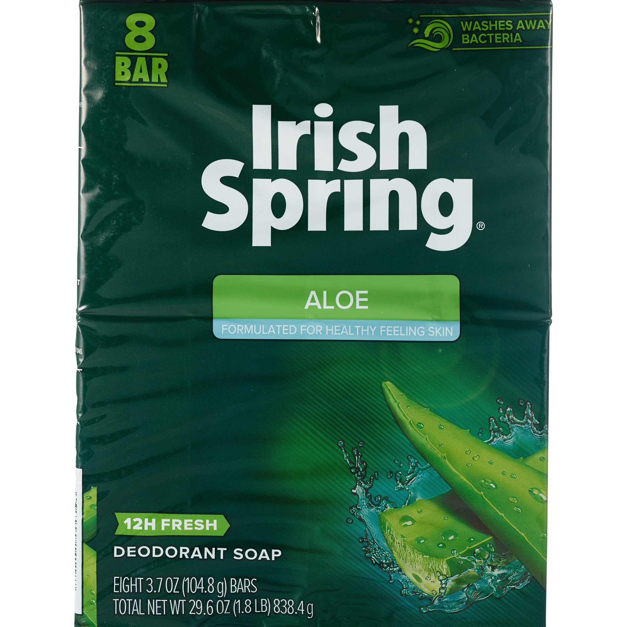 Irish Spring Bar Soap, Aloe, 8 CT