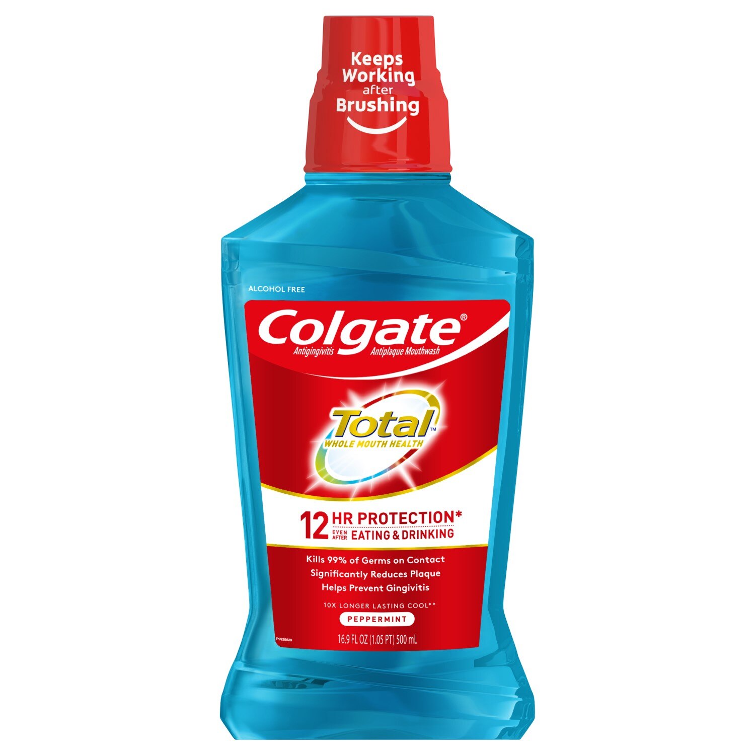 Colgate Total Antigingivitis Antiplaque Mouthwash, Alcohol-Free, Peppermint, 16.9 OZ