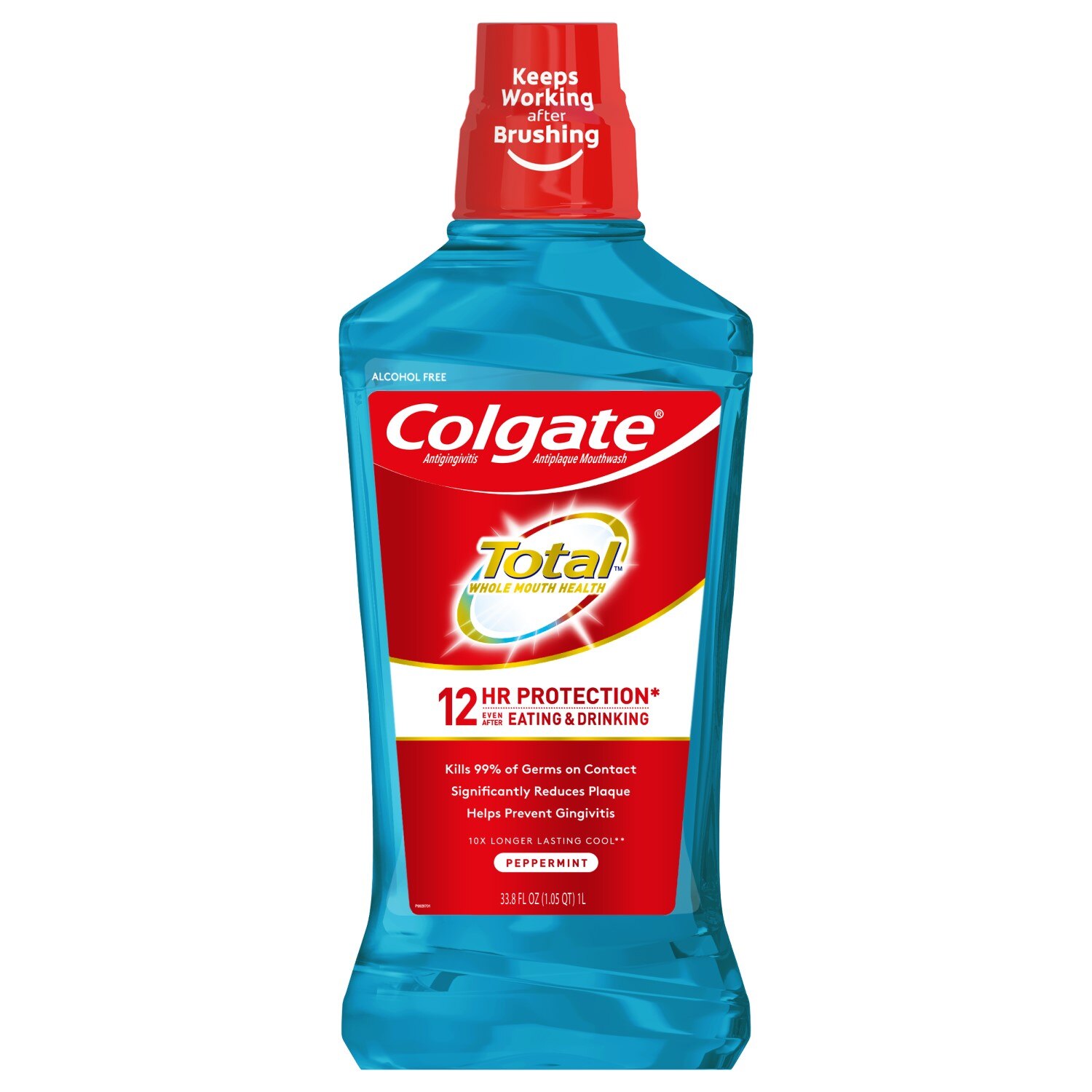 Colgate Total Antigingivitis Antiplaque Mouthwash, Alcohol-Free, Peppermint