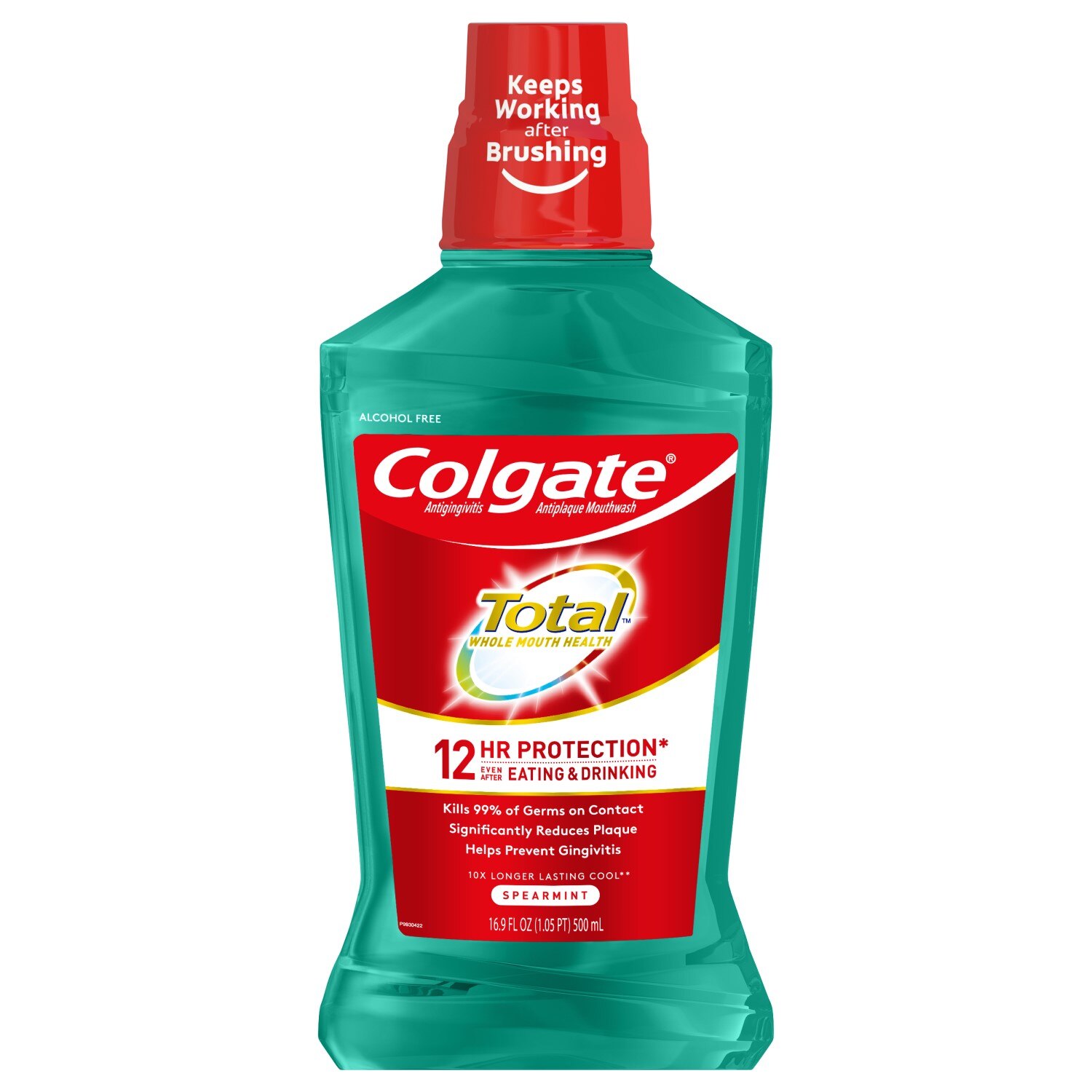 Colgate Total Antigingivitis Antiplaque Mouthwash, Alcohol-Free, Spearmint, 16.9 OZ