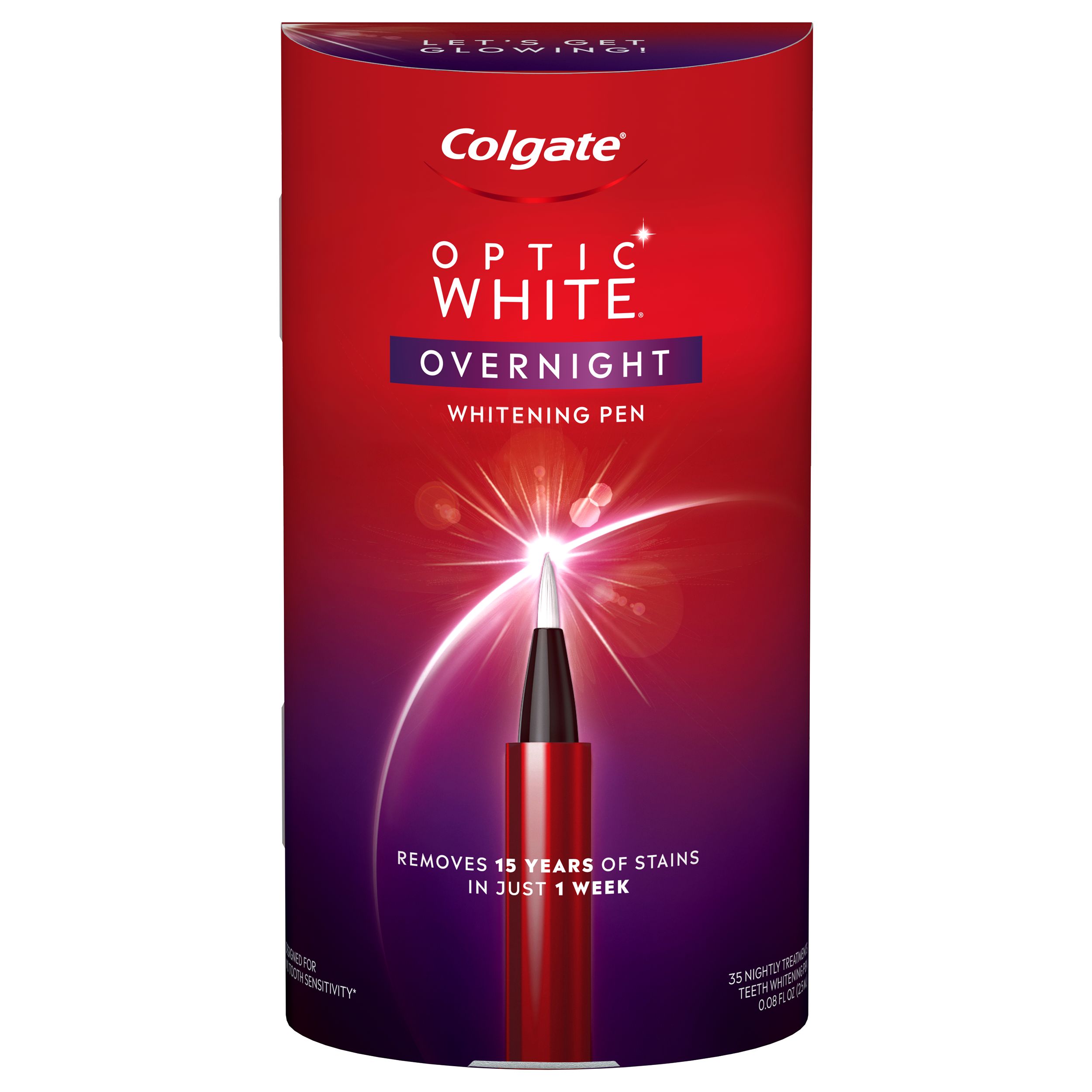 Colgate Optic White Overnight Teeth Whitening Pen, 35 Nightly Treatments