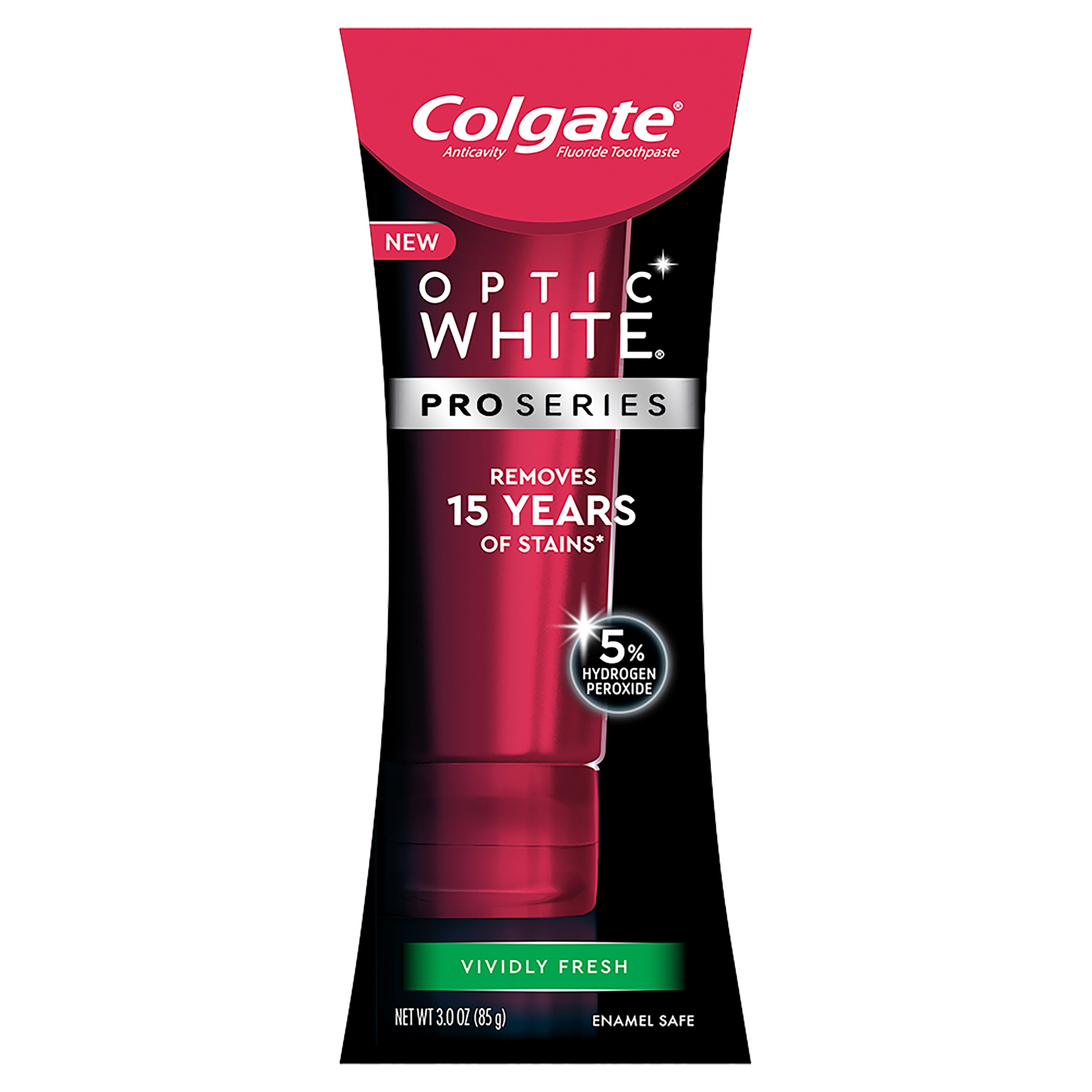 Colgate Optic White Pro Series Anticavity Fluoride Toothpaste with 5% Hydrogen Peroxide, Vividly Fresh