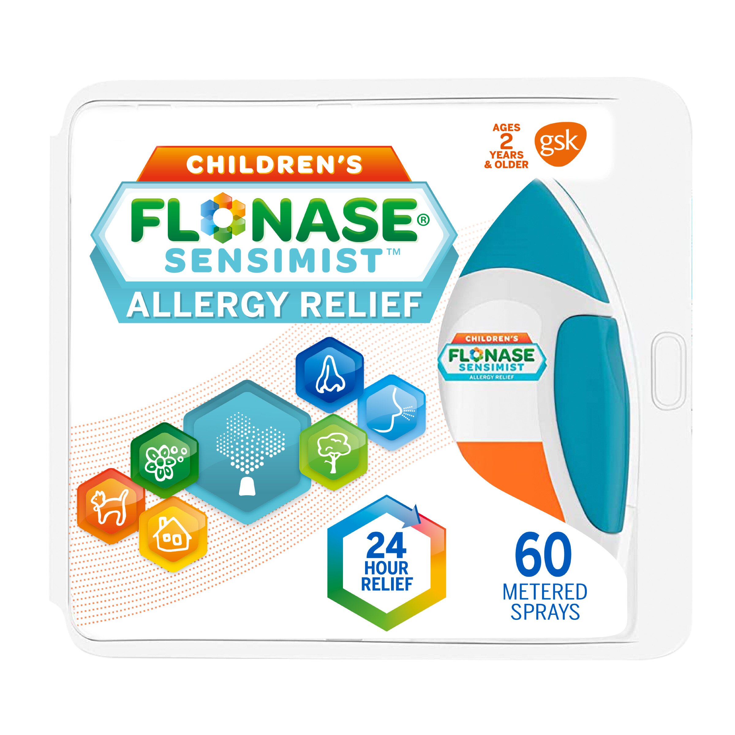 Flonase Children's Sensimist 24HR Allergy Relief Nasal Spray, 60 Sprays