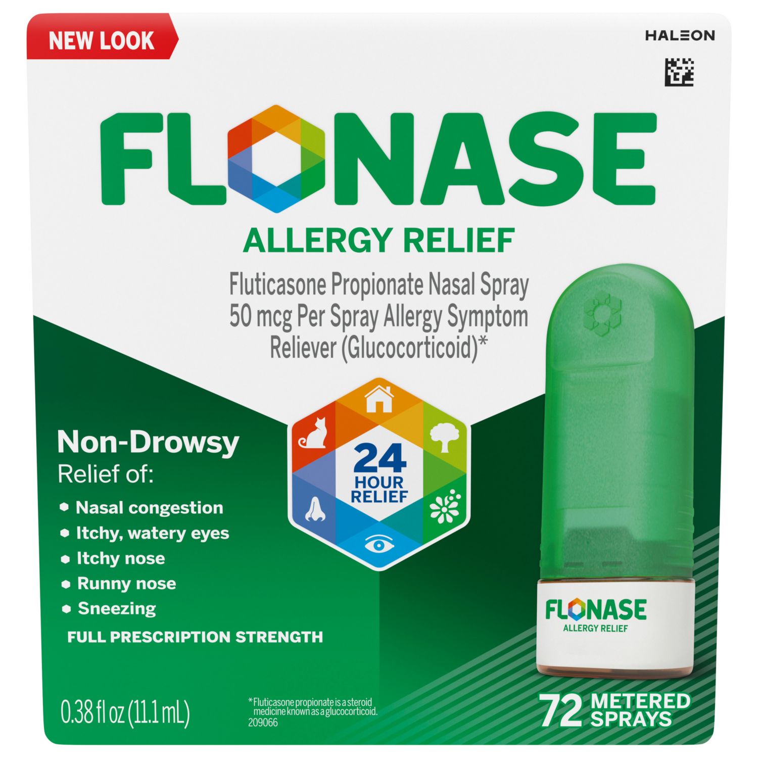 Flonase Non-Drowsy 24HR Allergy Relief Spray, 50mcg Flucticasone Propionate