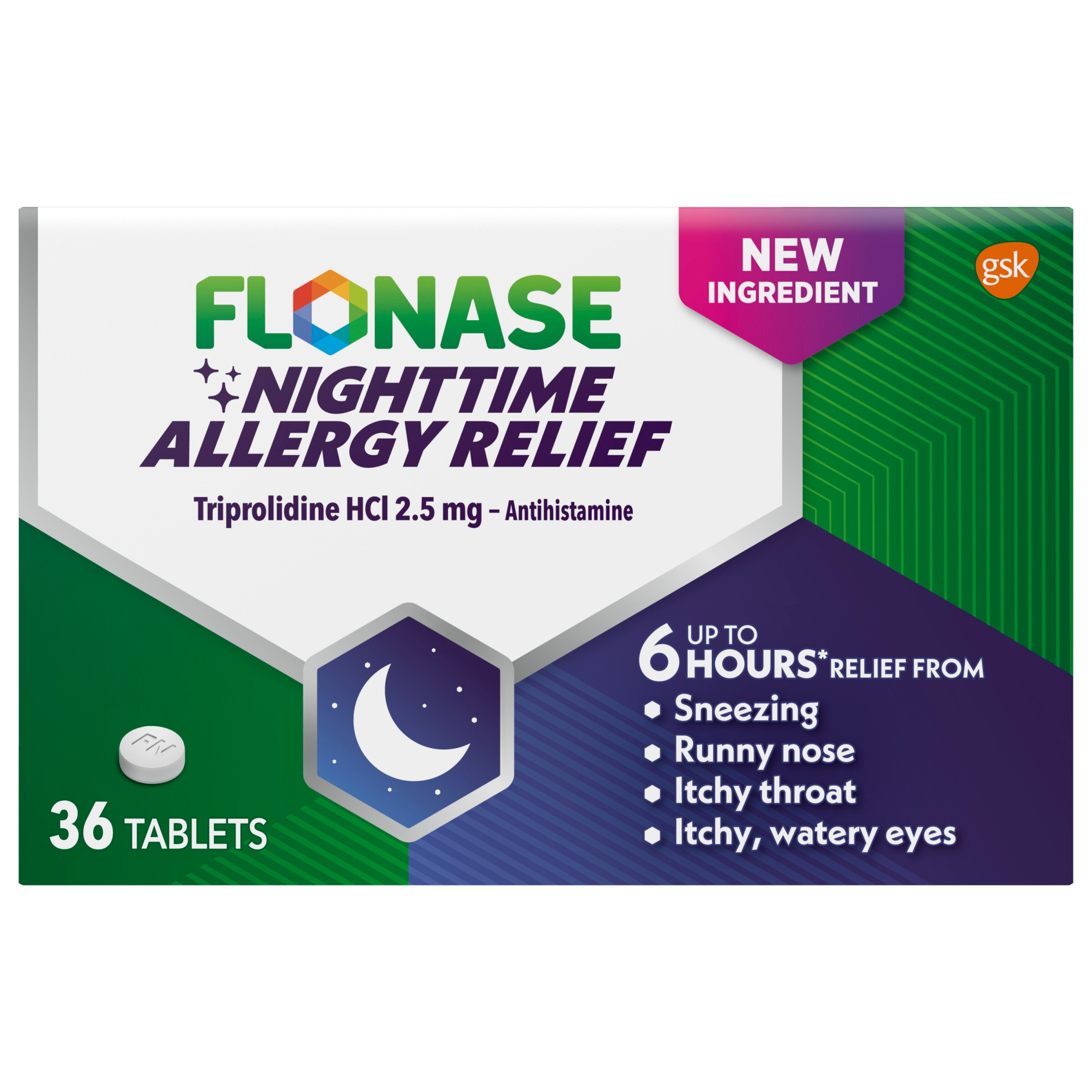 Flonase Nighttime Allergy Relief Tablets, 36 CT