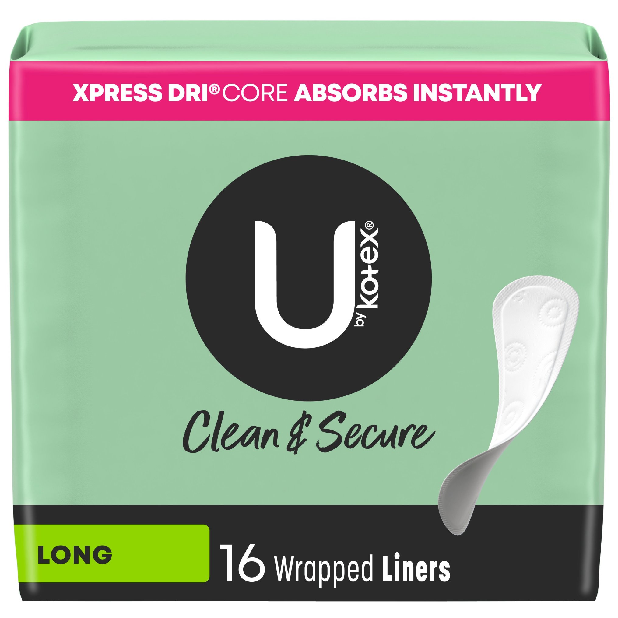 U by Kotex Lightdays Long Panty Liners, Unscented