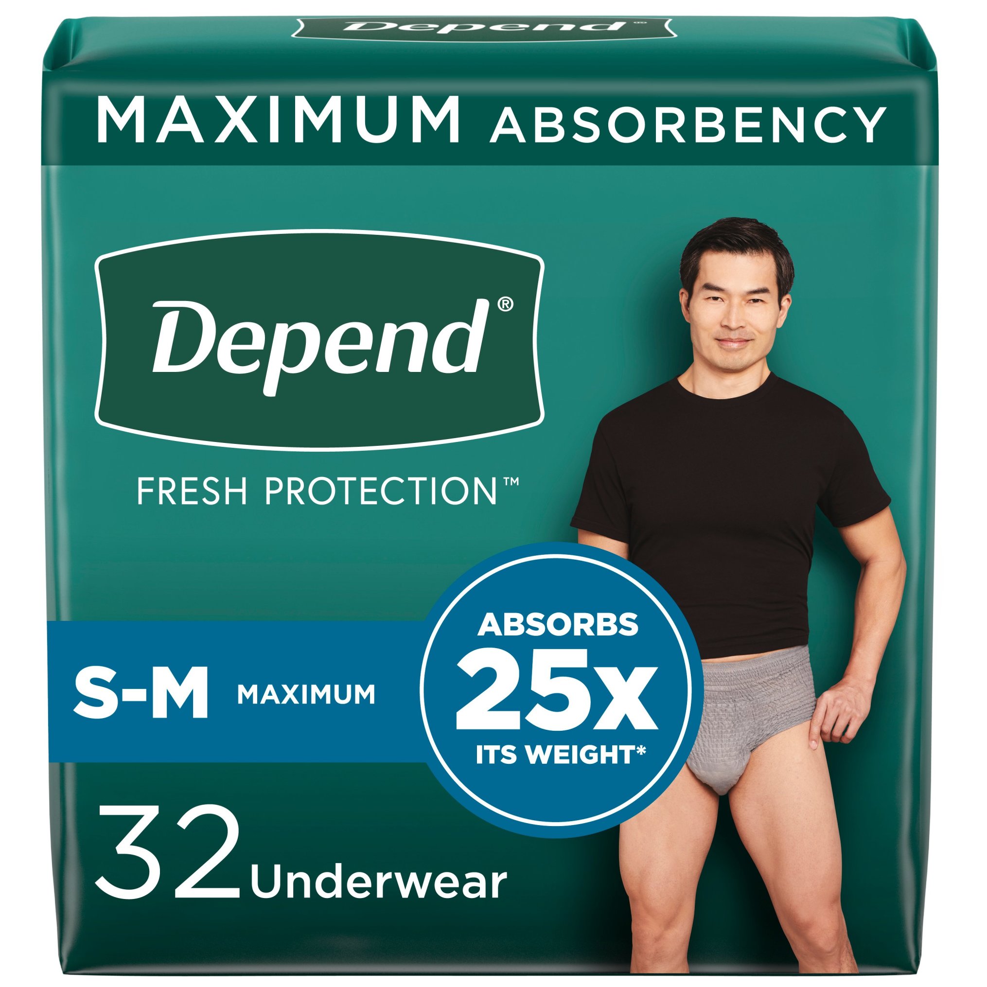 Depend FIT-FLEX Incontinence Underwear for Men Maximum Absorbency