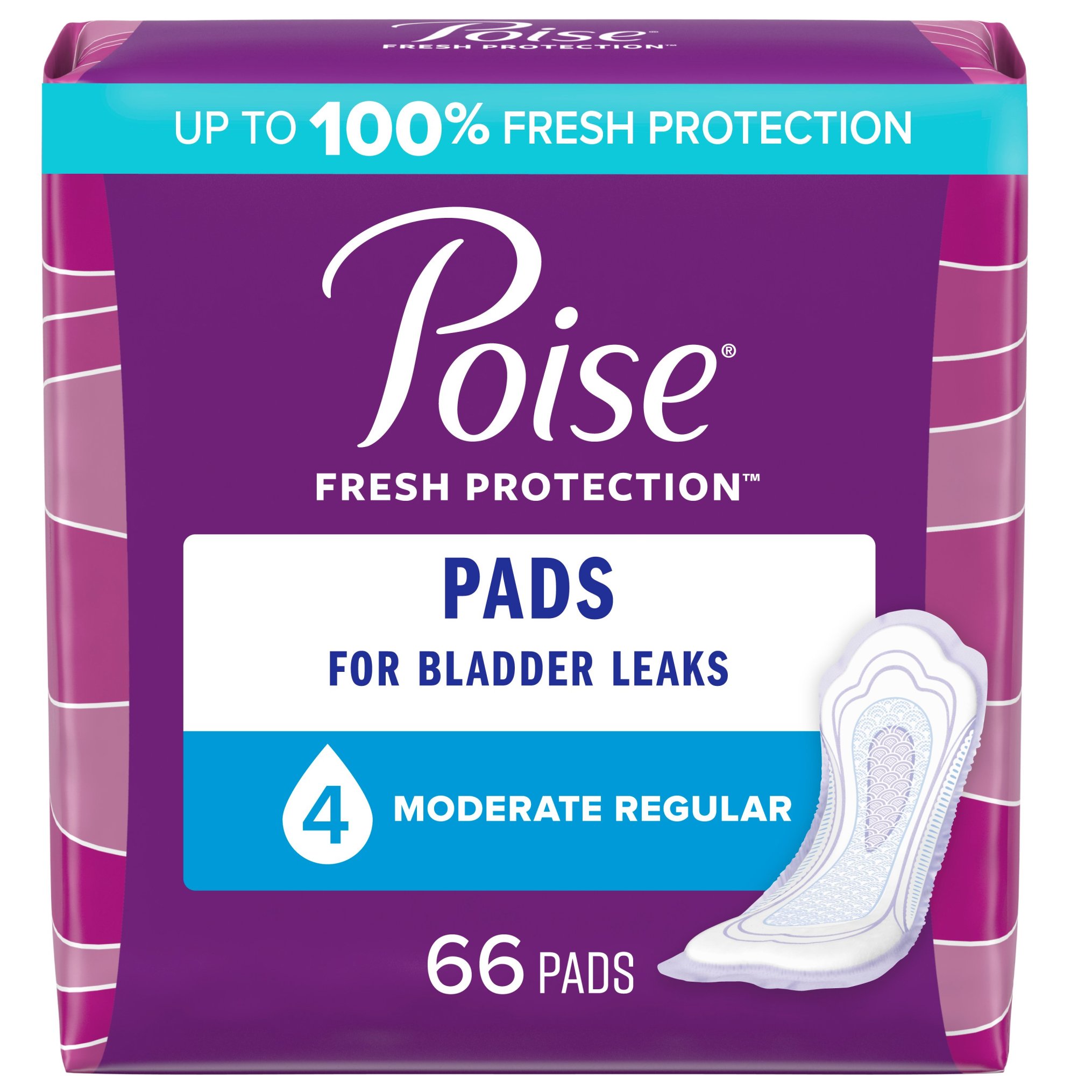 Poise Incontinence Pads Moderate Absorbency