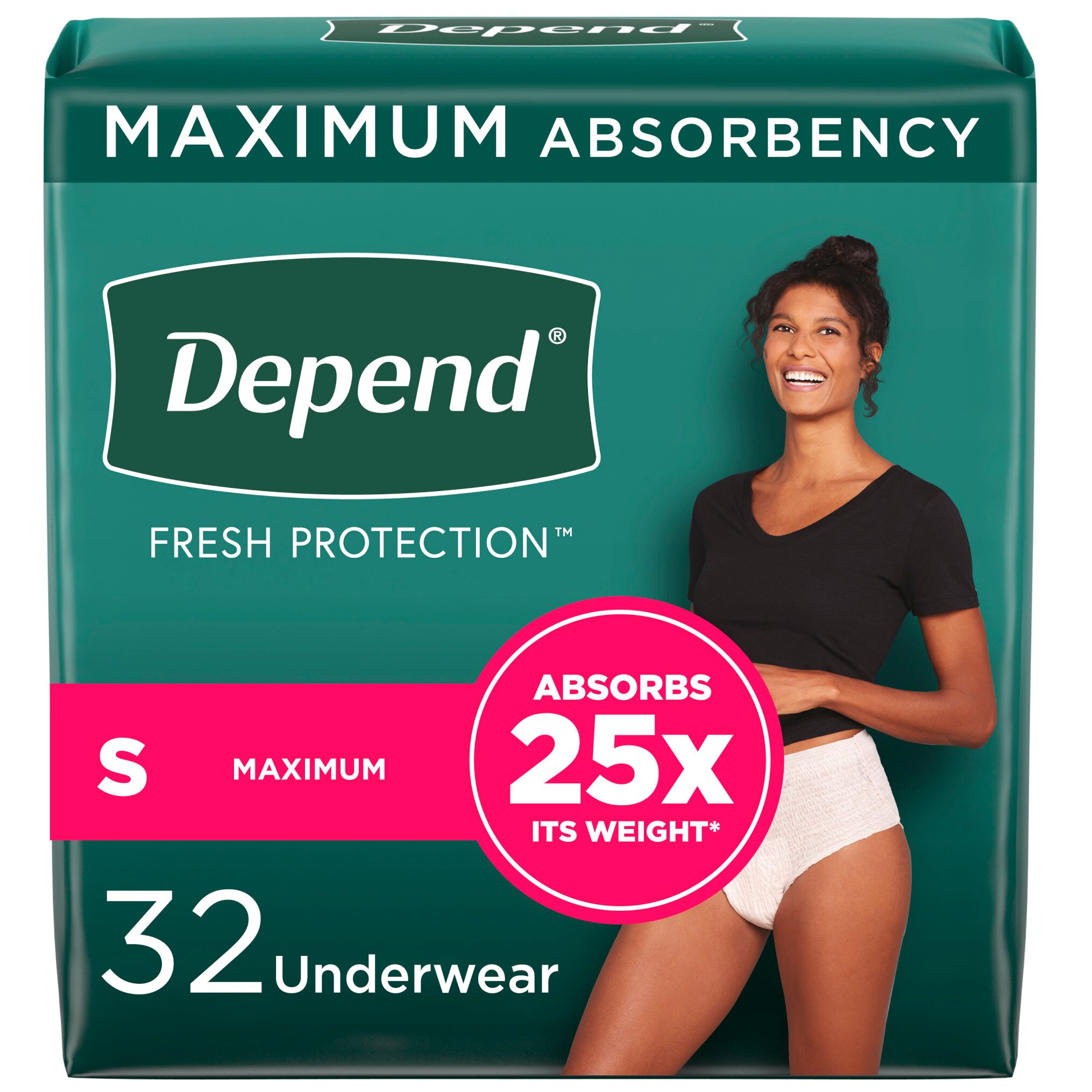 Depend FIT-FLEX Incontinence Underwear for Women Maximum Absorbency