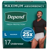 Depend FIT-FLEX Incontinence Underwear for Men Maximum Absorbency, thumbnail image 1 of 8