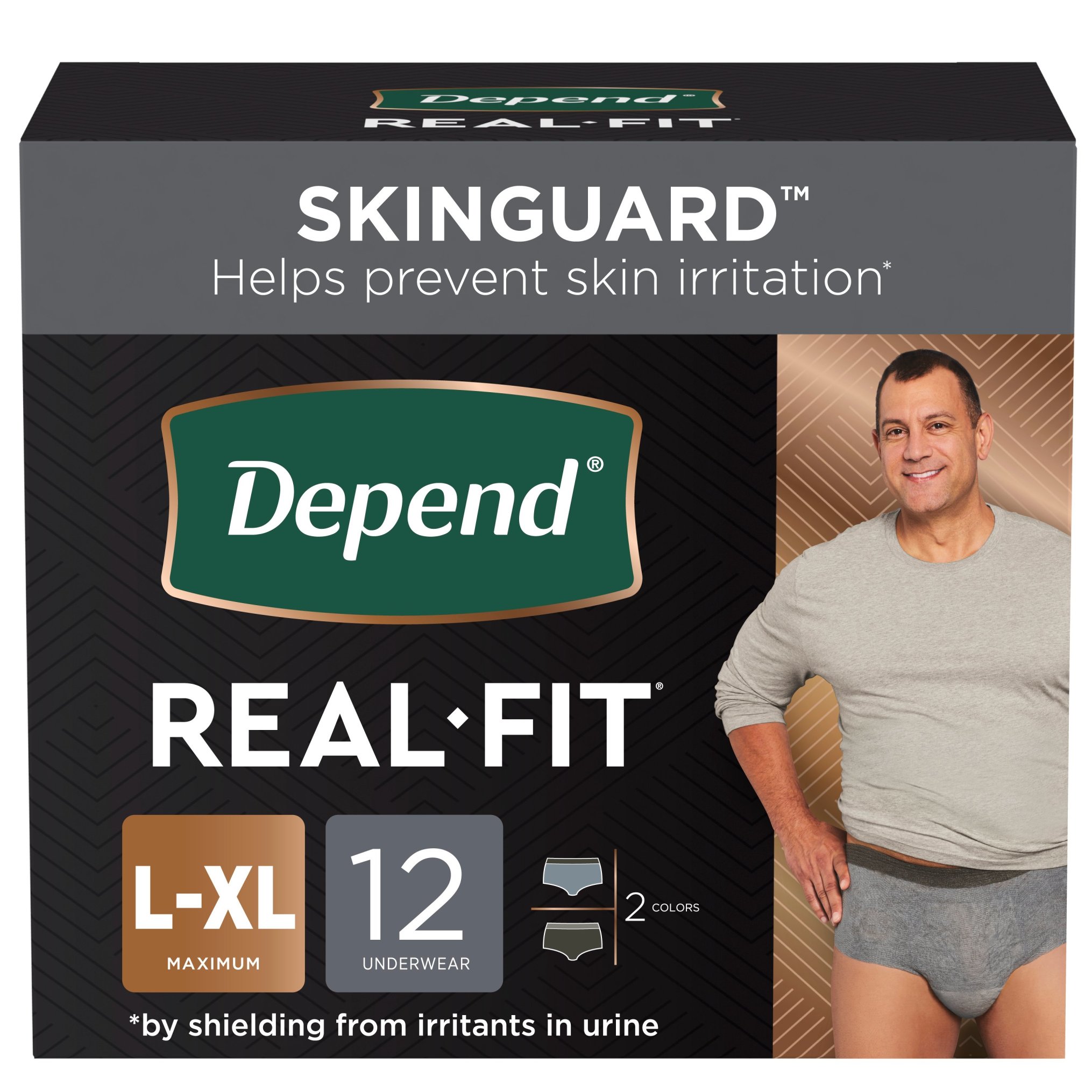 Depend Real Fit Incontinence Underwear for Men Maximum Absorbency