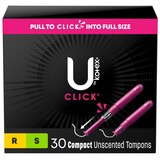 U by Kotex Click Compact Multipack Tampons, Unscented, Regular/Super, thumbnail image 1 of 8