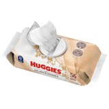 Huggies Wipes with Oat, Aloe & Vitamin E, Unscented, 1 Push Button Pack, 56 CT, thumbnail image 1 of 9