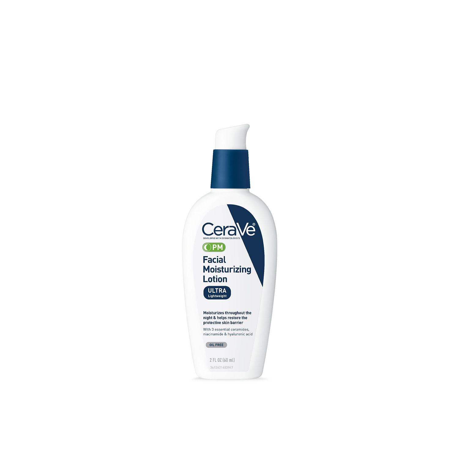 CeraVe PM Facial Moisturizing Lotion, Night Cream with Hyaluronic Acid & Niacinamide, Oil-Free