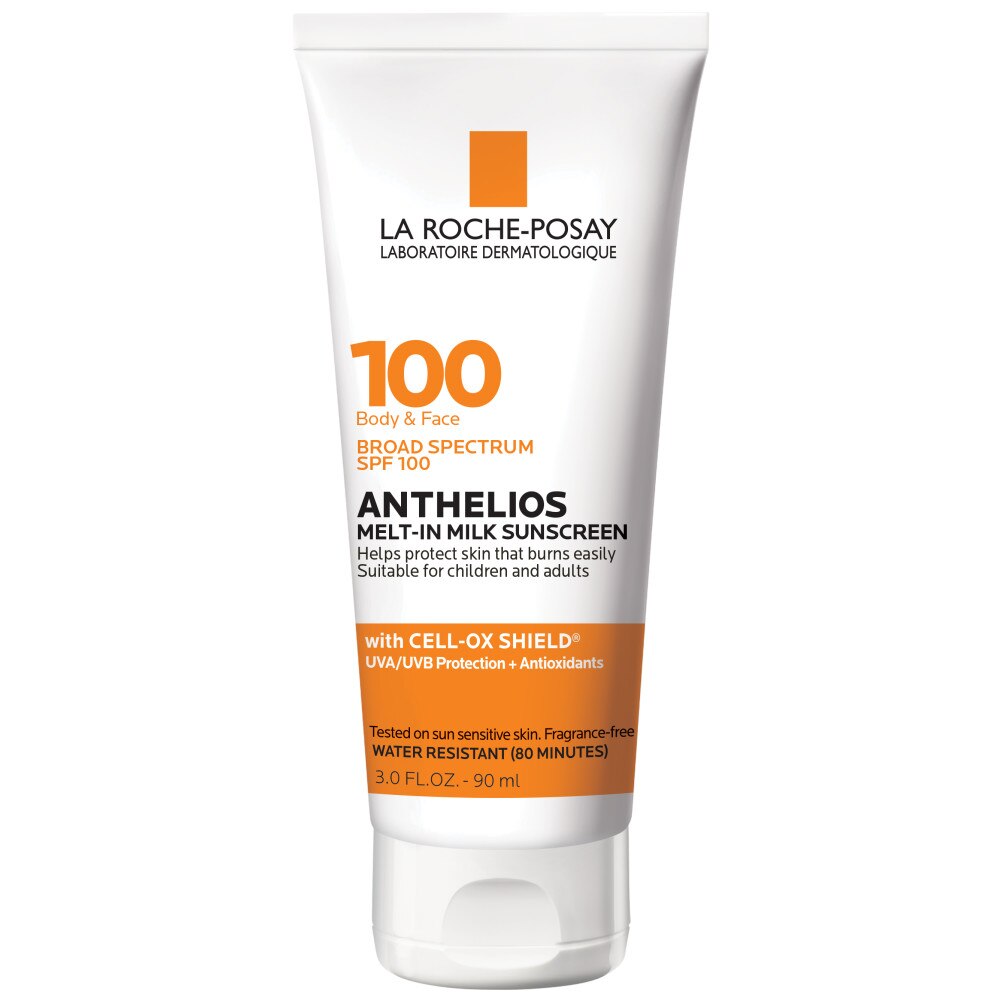 La Roche-Posay Anthelios Melt-in Milk Body & Face Sunscreen Lotion Broad Spectrum SPF 100, 3 OZ