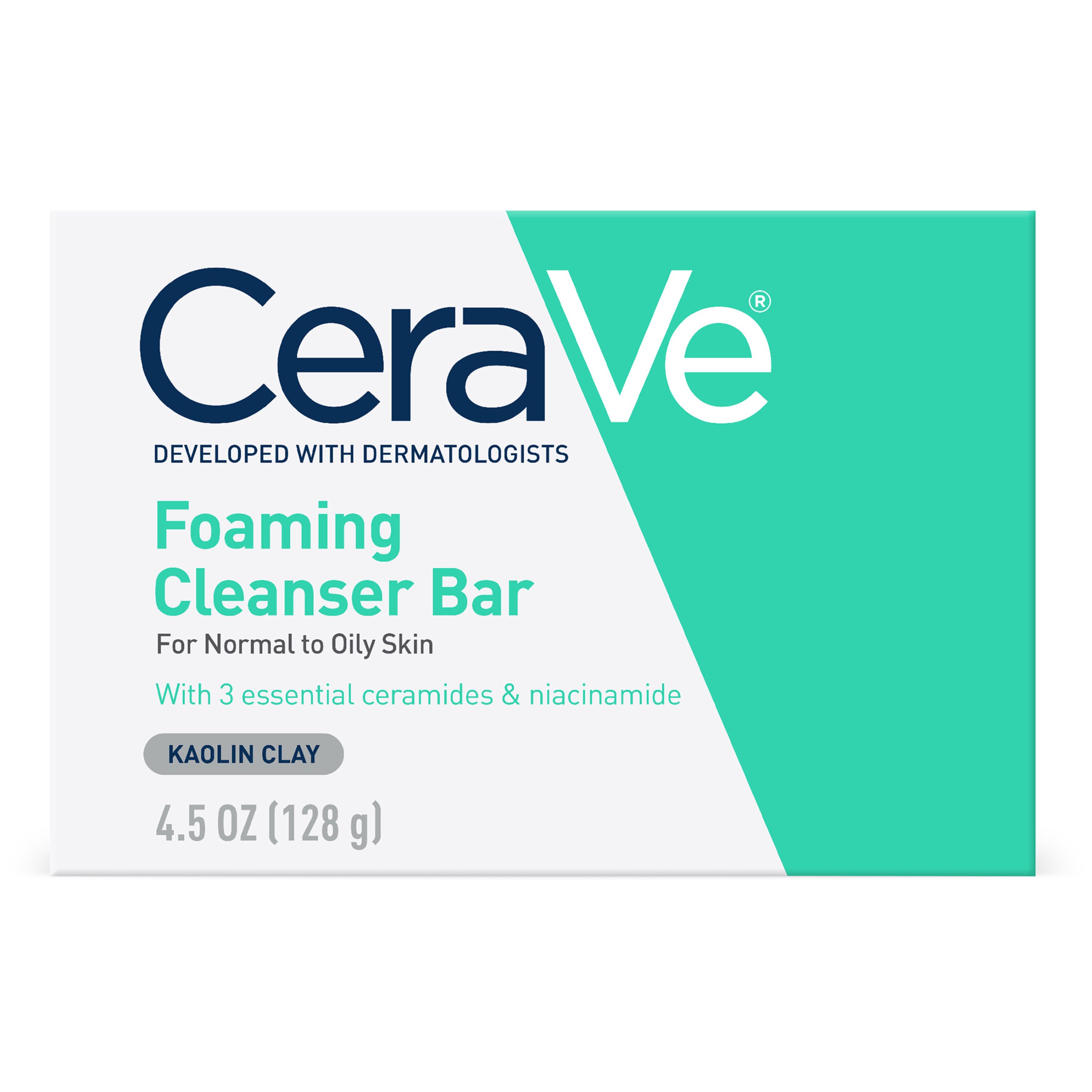 CeraVe Foaming Cleanser Bar for Oily Skin, 4.5 OZ