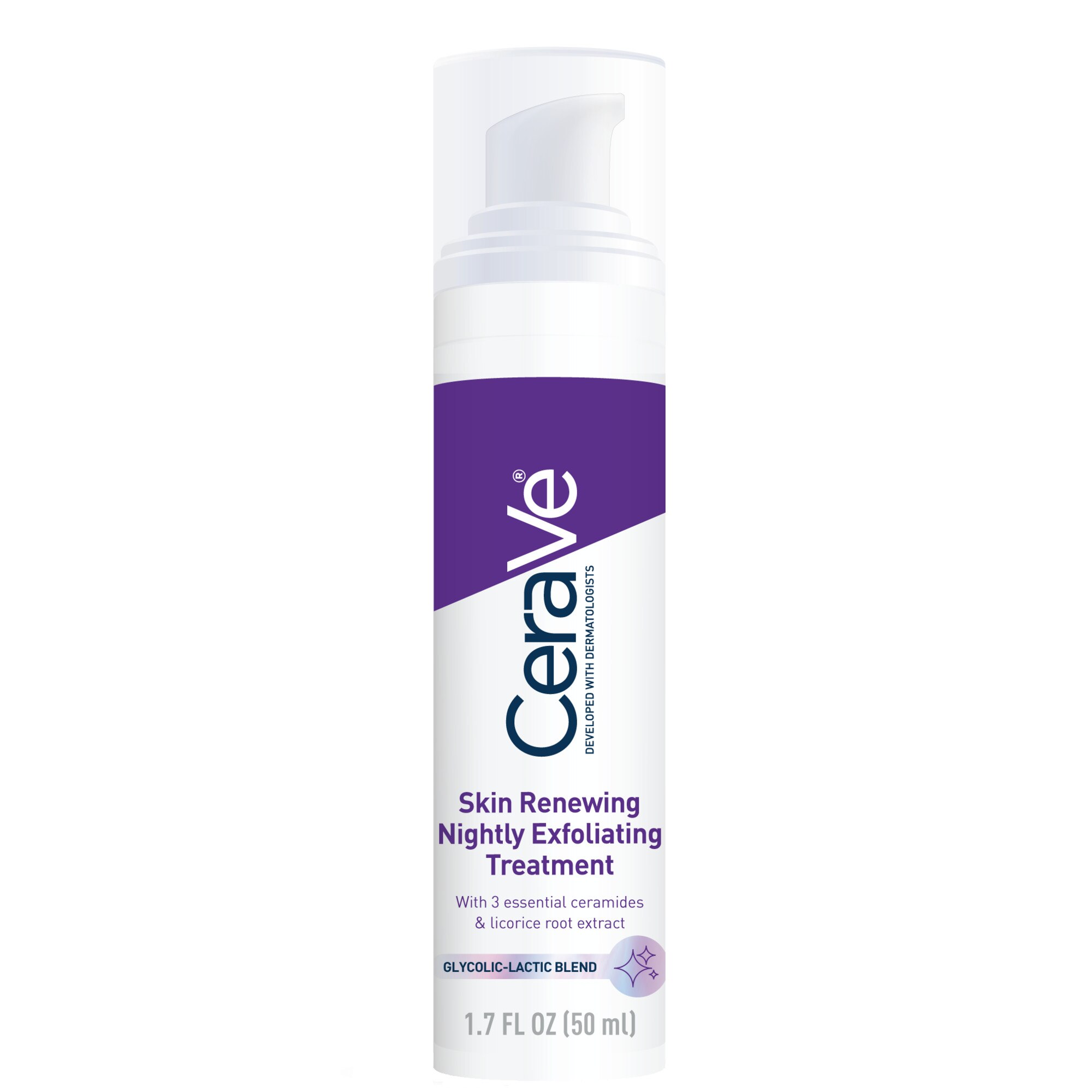 CeraVe Skin Renewing Glycolic Nightly Exfoliating Treatment, 1.7 OZ