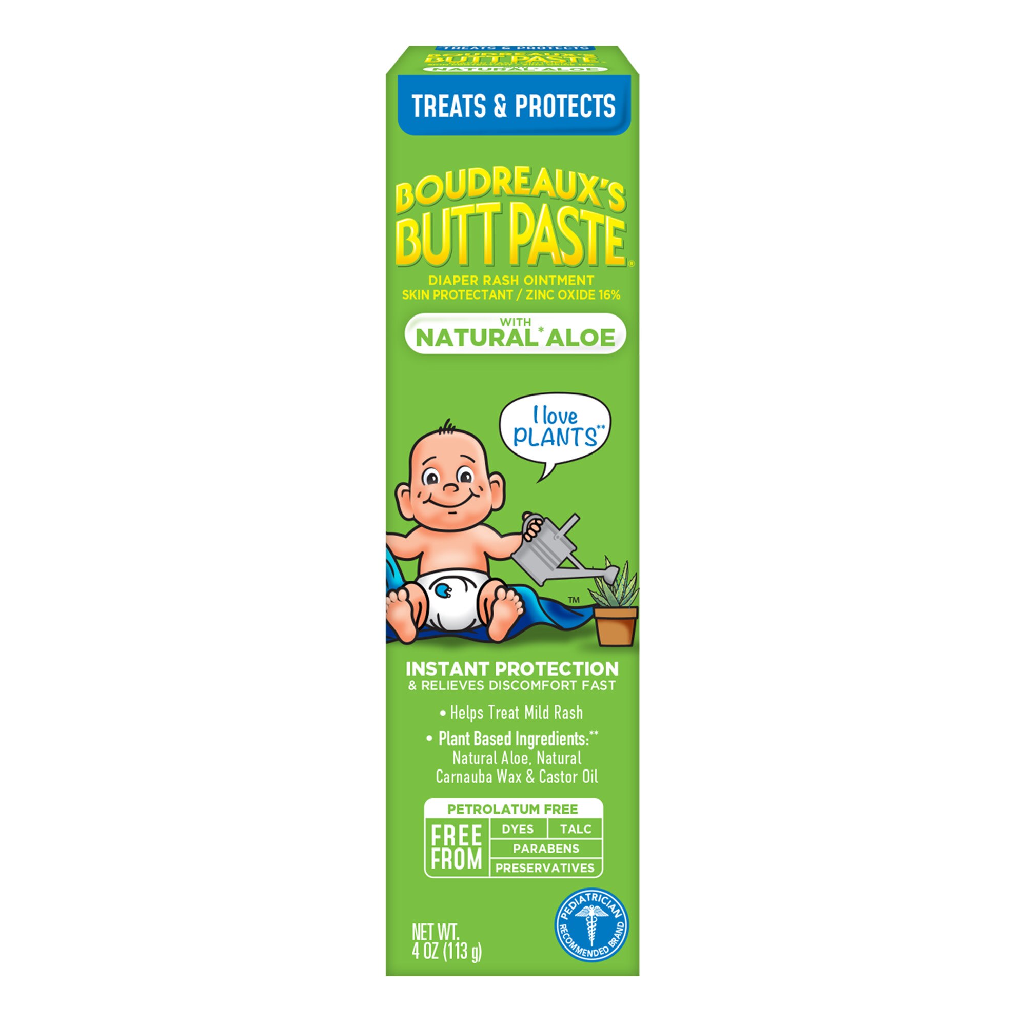 Boudreaux's Butt Paste with Aloe Diaper Rash Ointment, 4 OZ