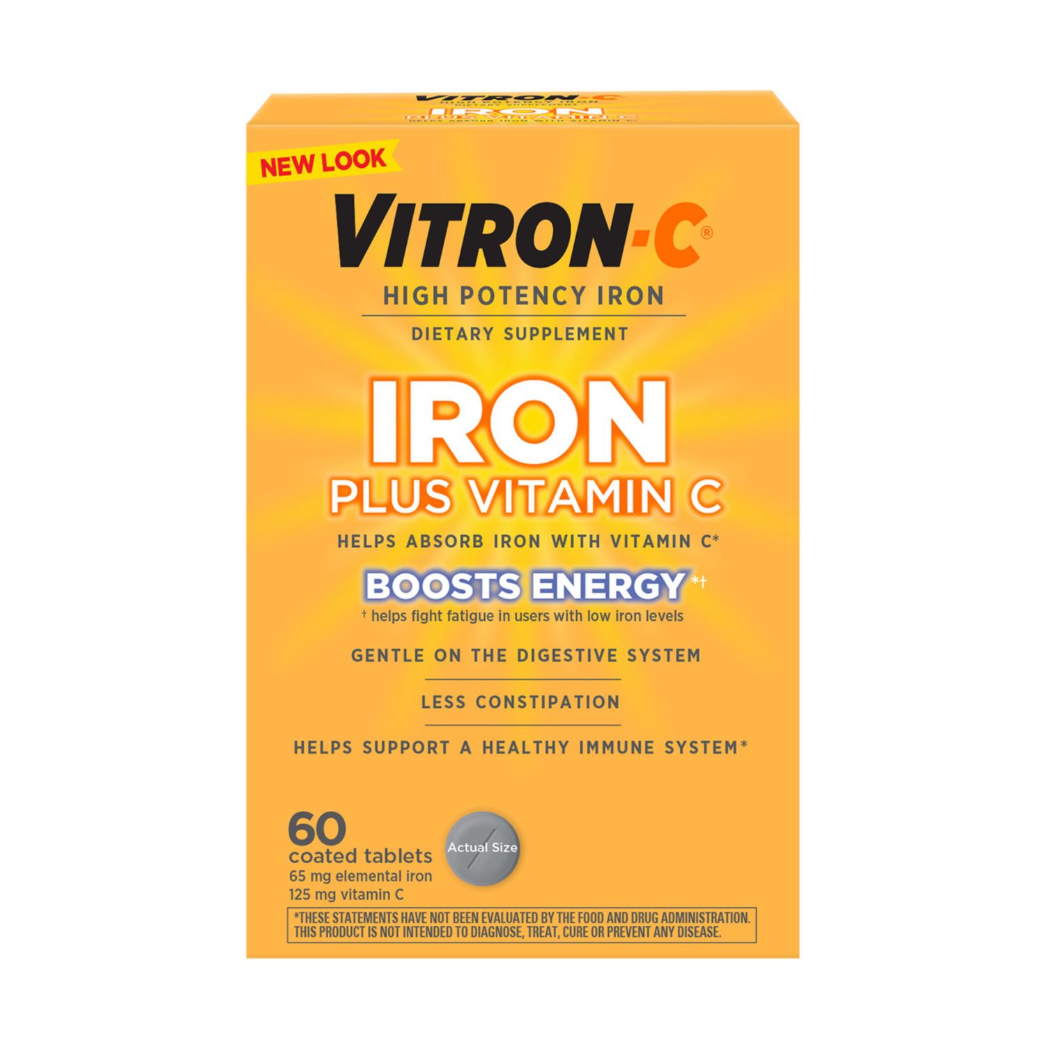 Vitron-C Iron plus Vitamin C 65mg, 60 CT