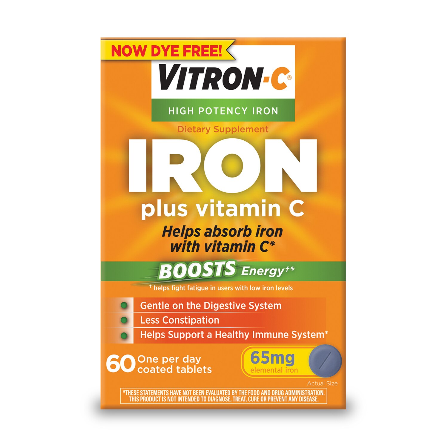 Vitron-C Iron plus Vitamin C 65mg, 60 CT