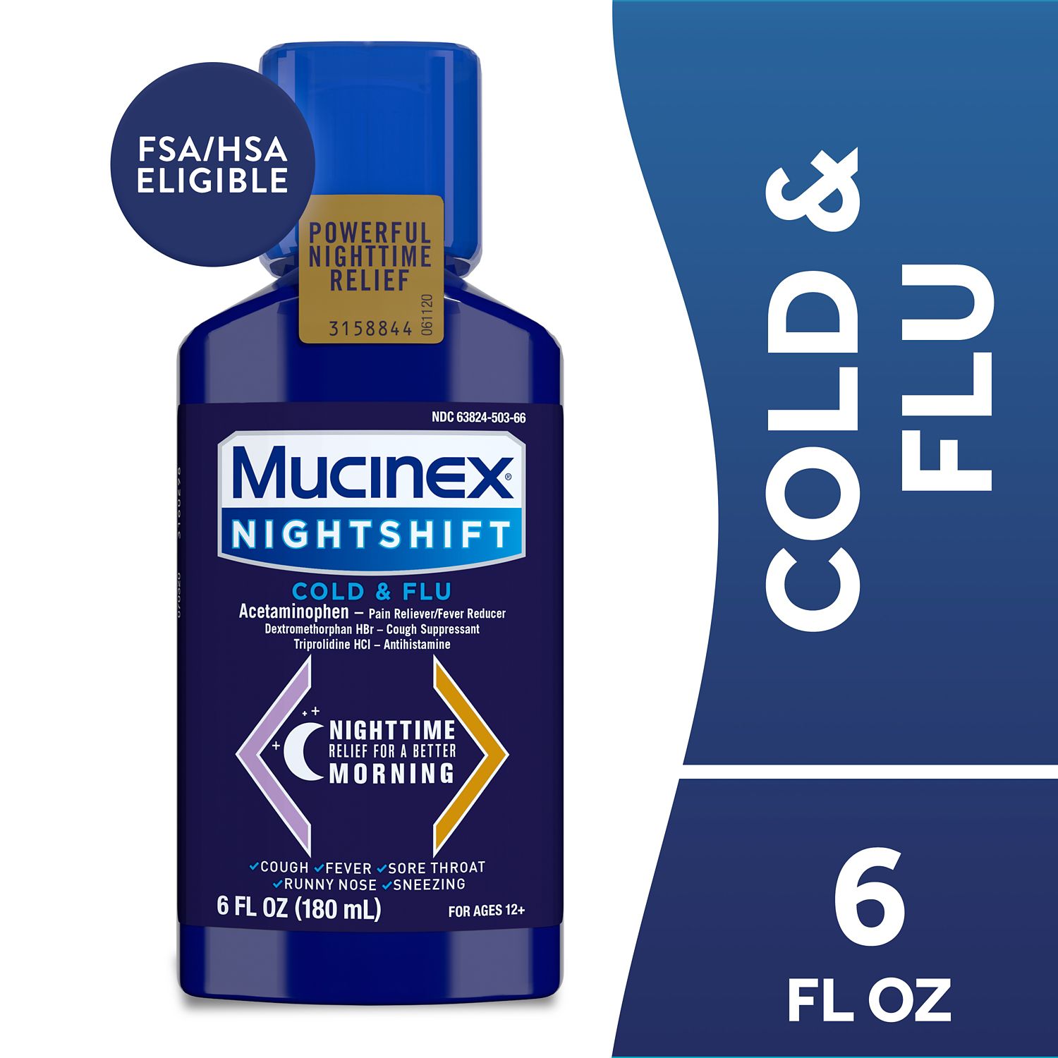 Mucinex Nightshift Cold & Flu Liquid