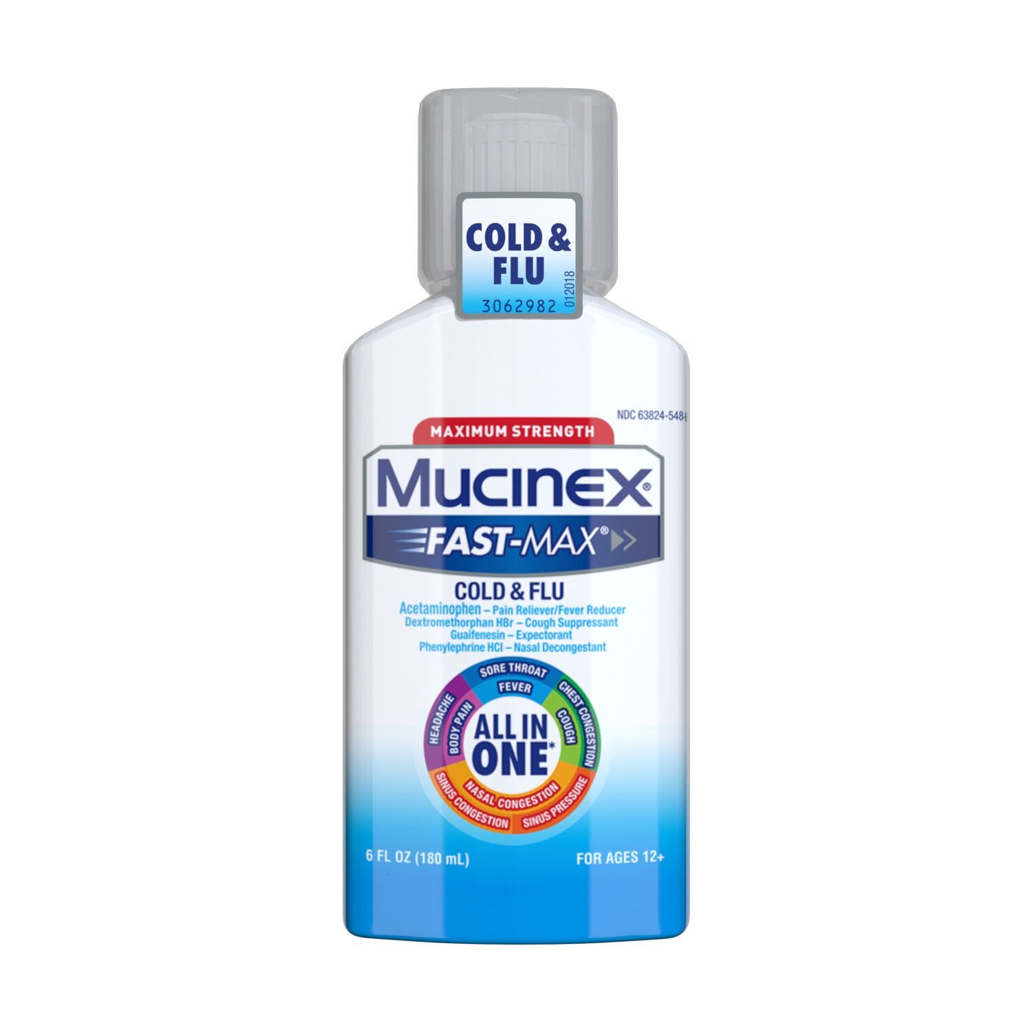 Mucinex Fast-Max Adult Severe Cold Liquid, 6 OZ