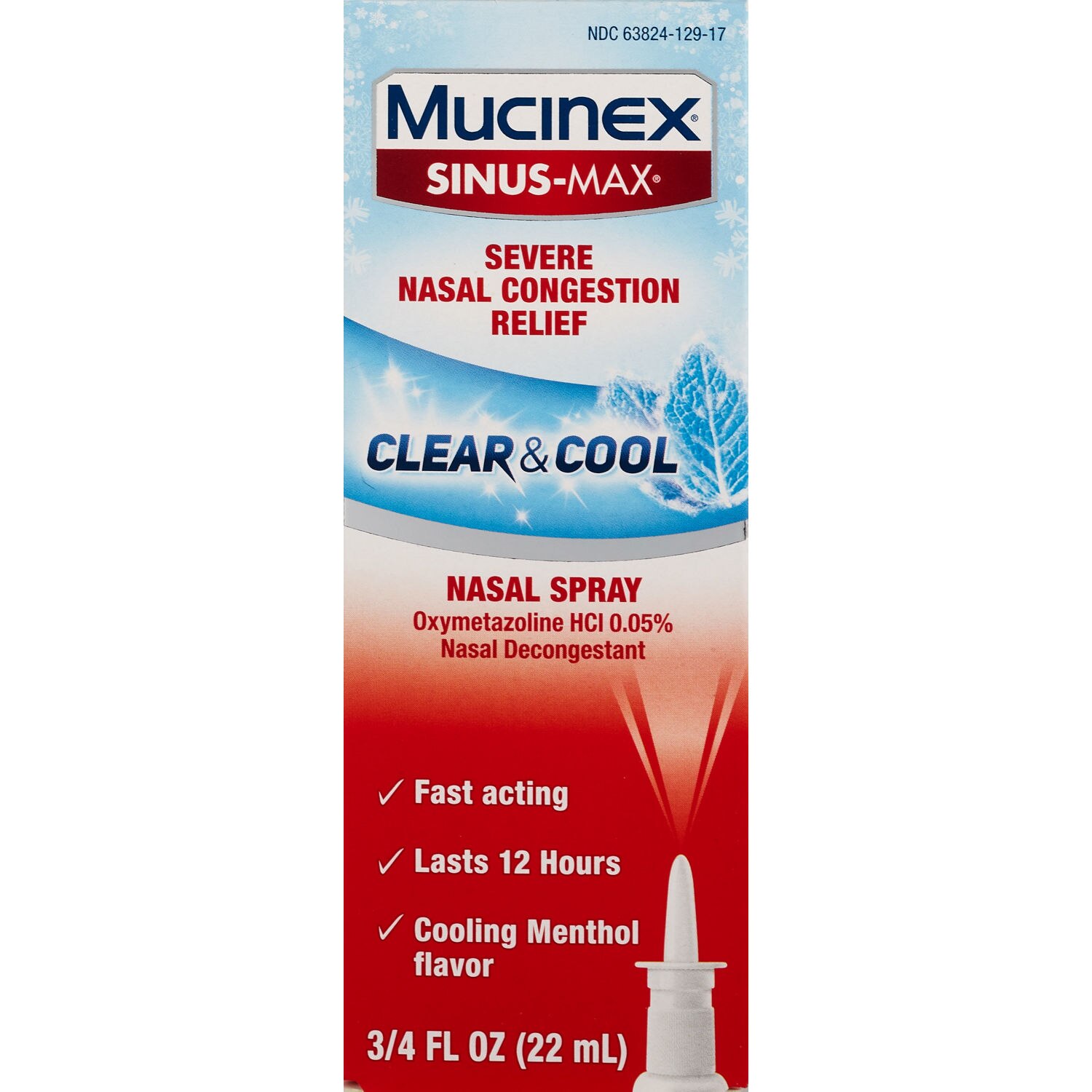 Mucinex Sinus-Max Severe Nasal Congestion Nasal Spray, 0.75 OZ