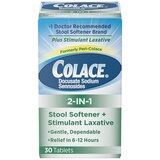 Colace 2-In-1 Stool Softener + Stimulant Laxative Tablets, thumbnail image 1 of 4