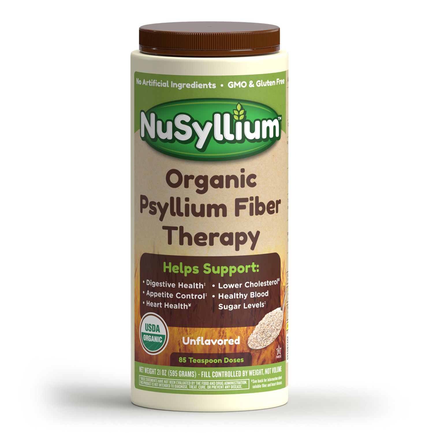 NuSyllium Unflavored Organic Natural Fiber, 21 OZ