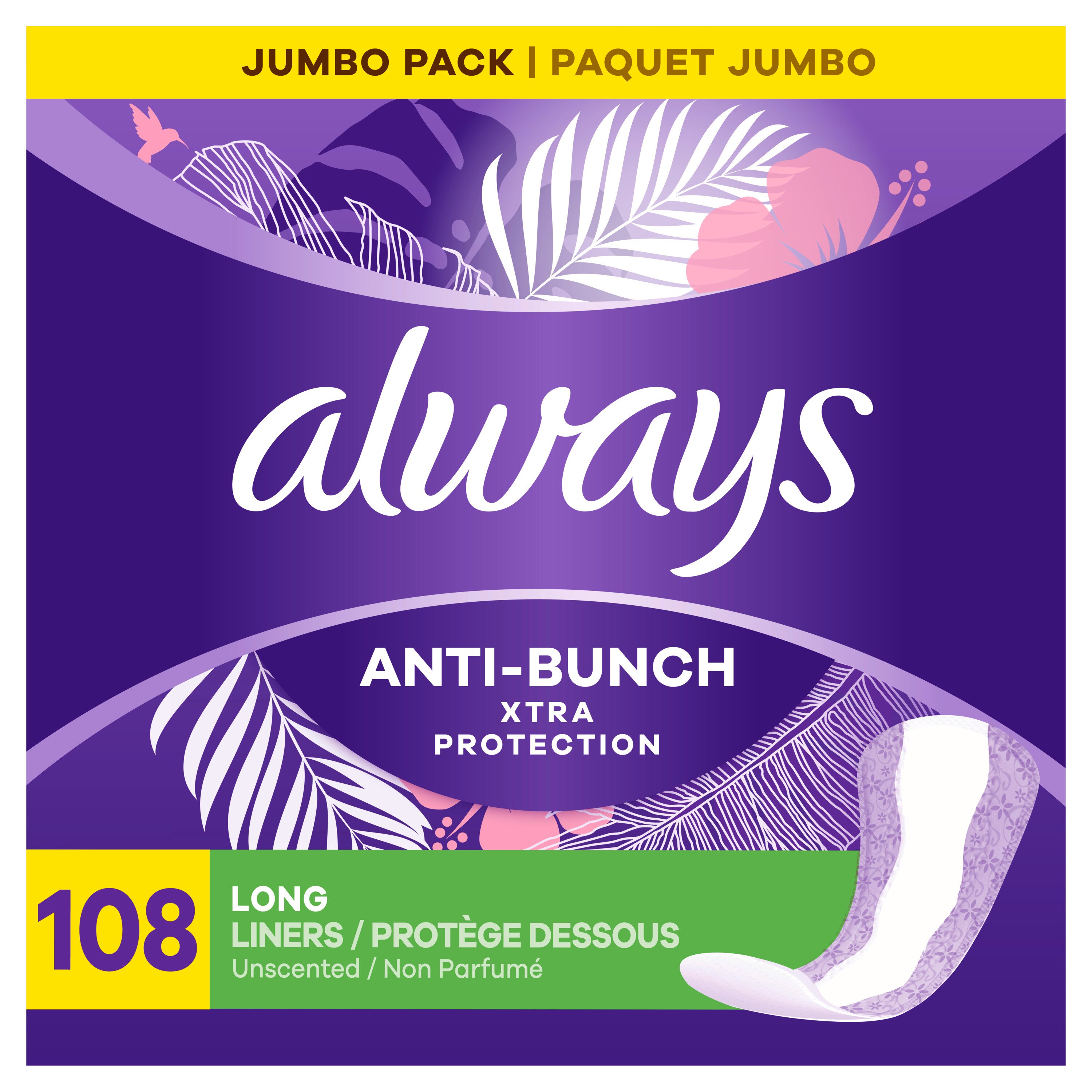 Always Xtra Protection Long Daily Liners, Unscented