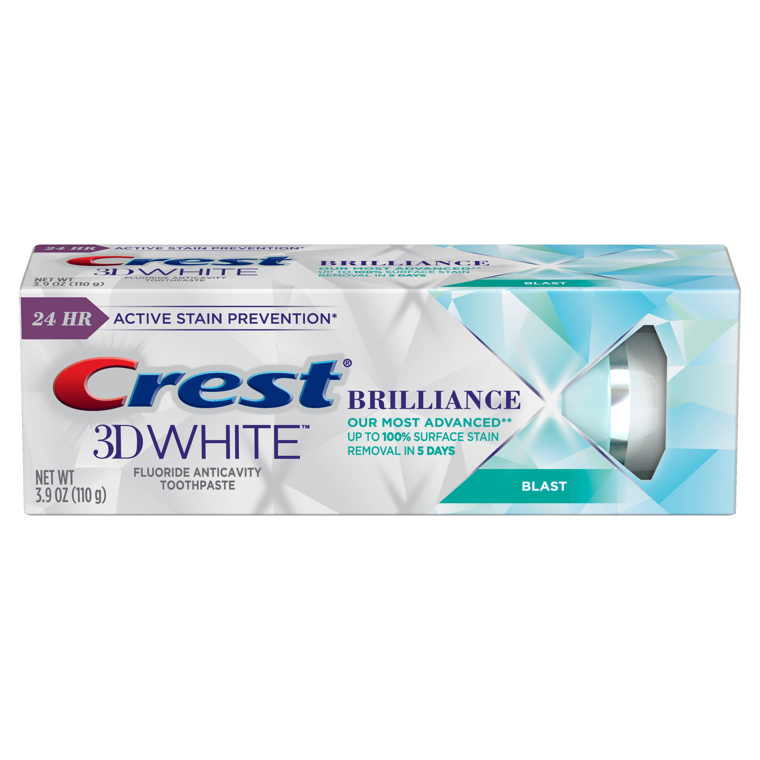 Crest 3D White Brilliance Blast Teeth Whitening Toothpaste, 3.9 OZ