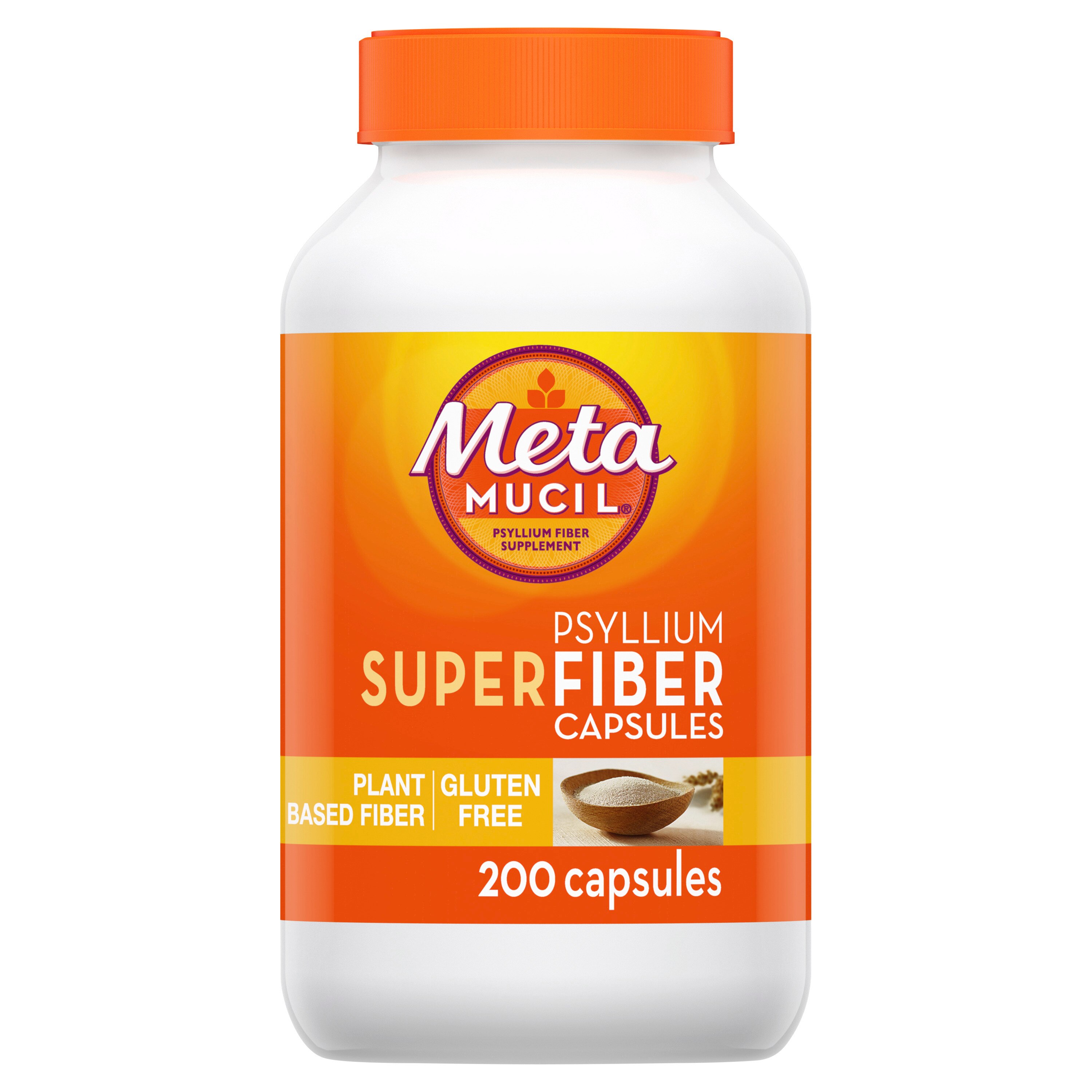 Metamucil Psyllium SuperFiber Capsules, 200 CT