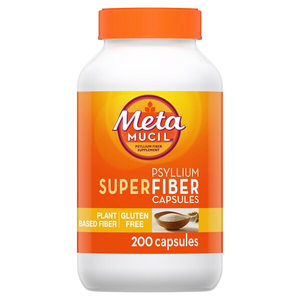 Metamucil Psyllium SuperFiber Capsules, 200 CT