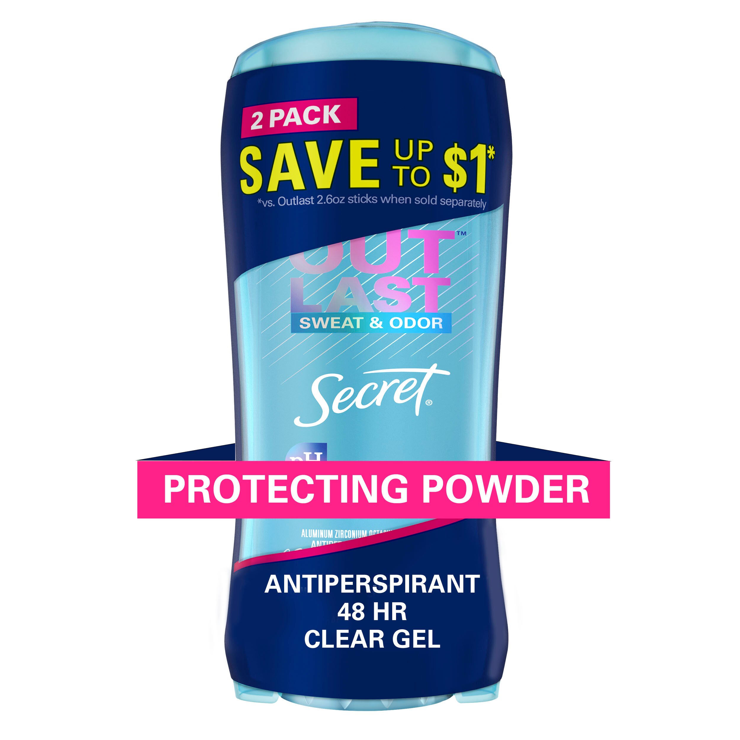 Secret Outlast 48-Hour Clear Gel Antiperspirant & Deodorant Stick