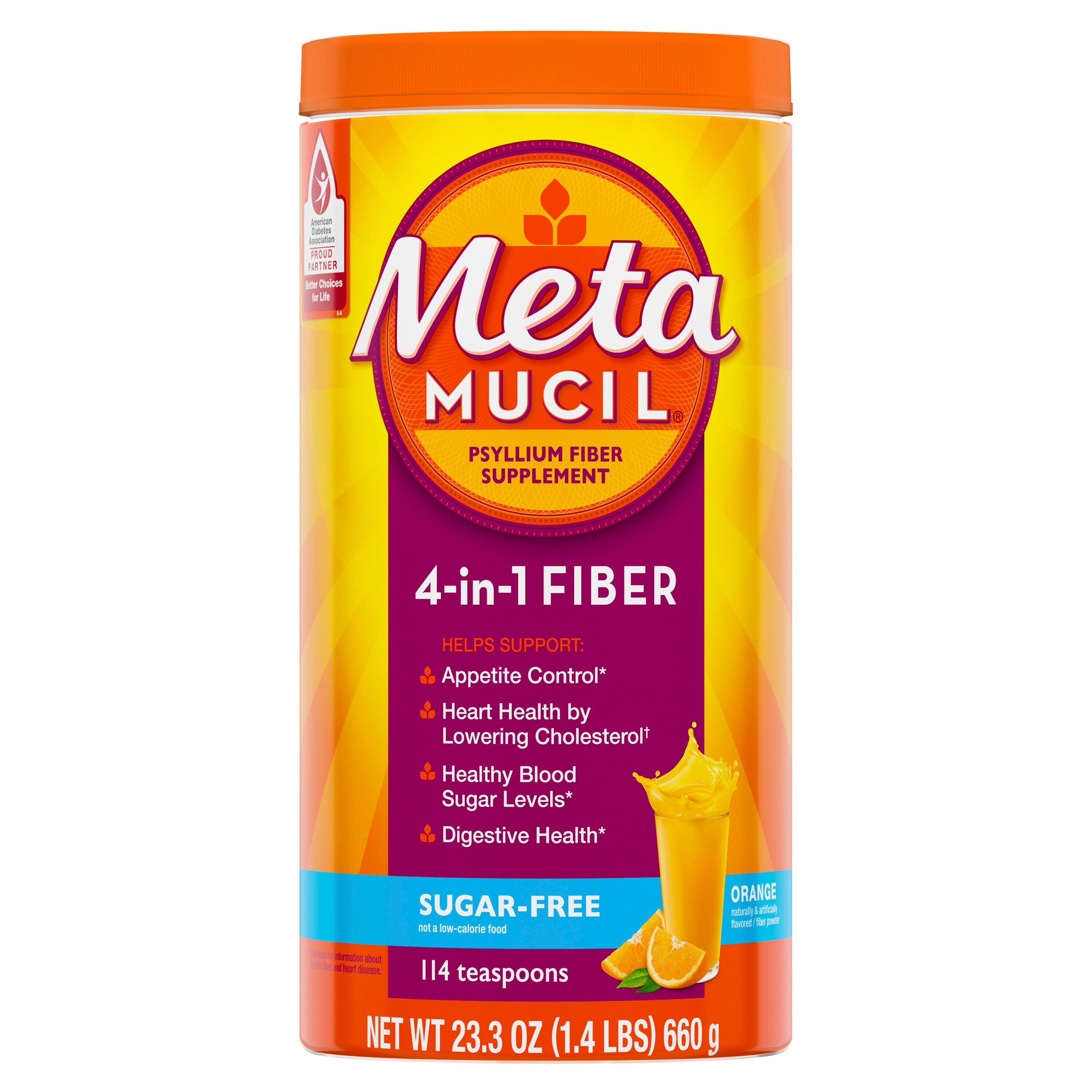 Metamucil 4-in-1 Psyllium Fiber Sugar-Free Powder