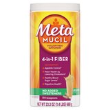 Metamucil 4-in-1 Psyllium Fiber No Added Sweetners Power, 23.3 OZ, thumbnail image 1 of 9