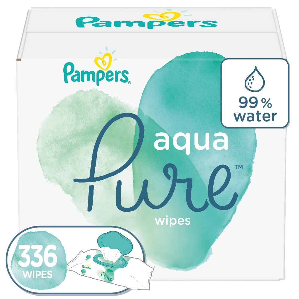 Pampers Aqua Pure Baby Wipes, 336 CT