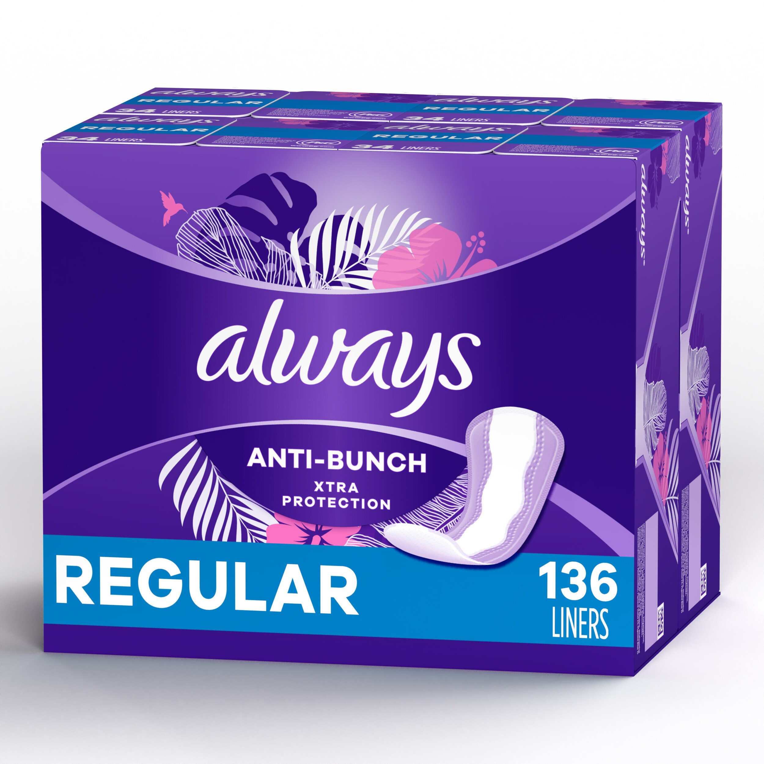 Always Anti-Bunch Liners, Regular