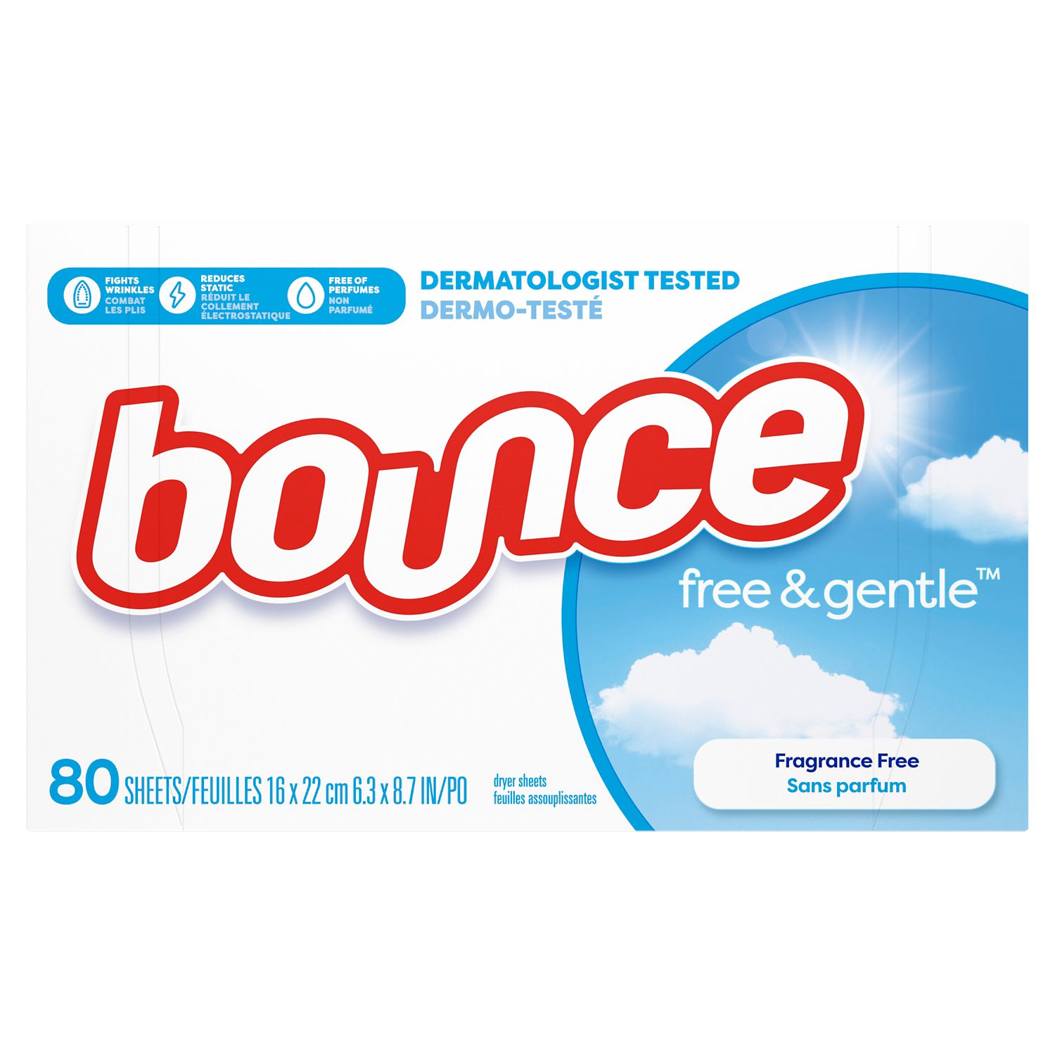 Bounce Free & Gentle Fabric Softener Dryer Sheets