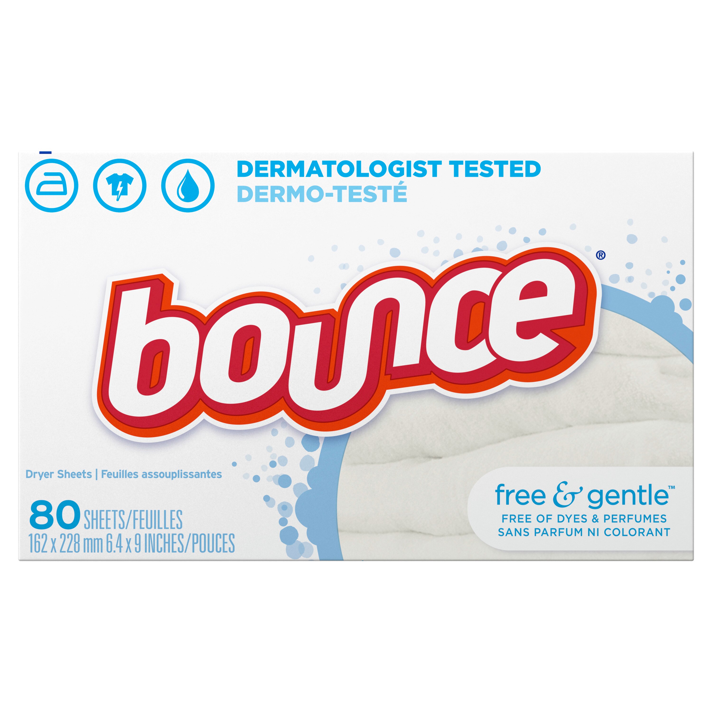 Bounce Free & Gentle Dryer Sheets, 80 ct