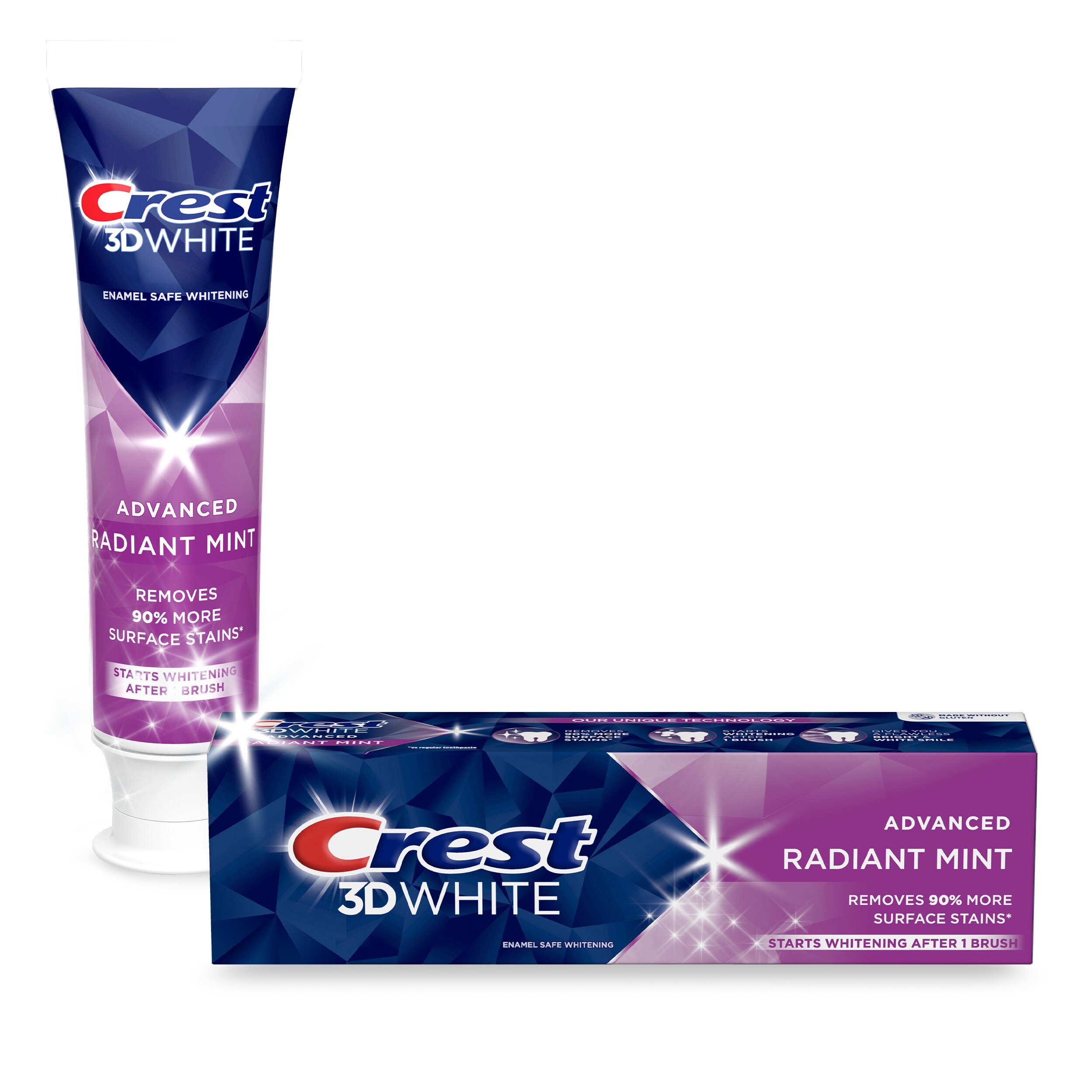 Crest 3D White Fluoride Anticavity Whitening Toothpaste, Advanced Radiant Mint