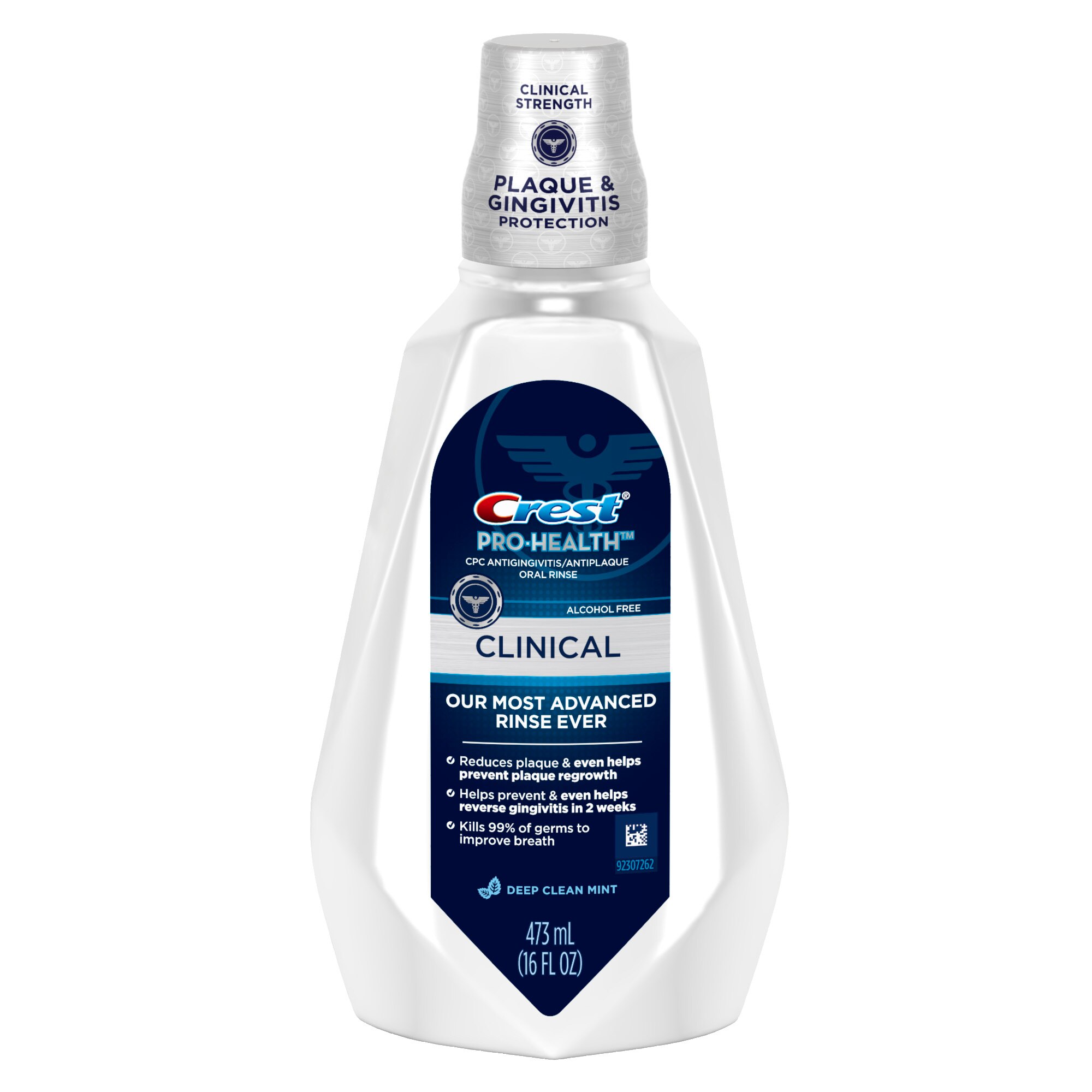 Crest Pro-Health Advanced Clinical CPC Antigingivitis/Antiplaque Oral Rinse, Alcohol-Free, Deep Clean Mint