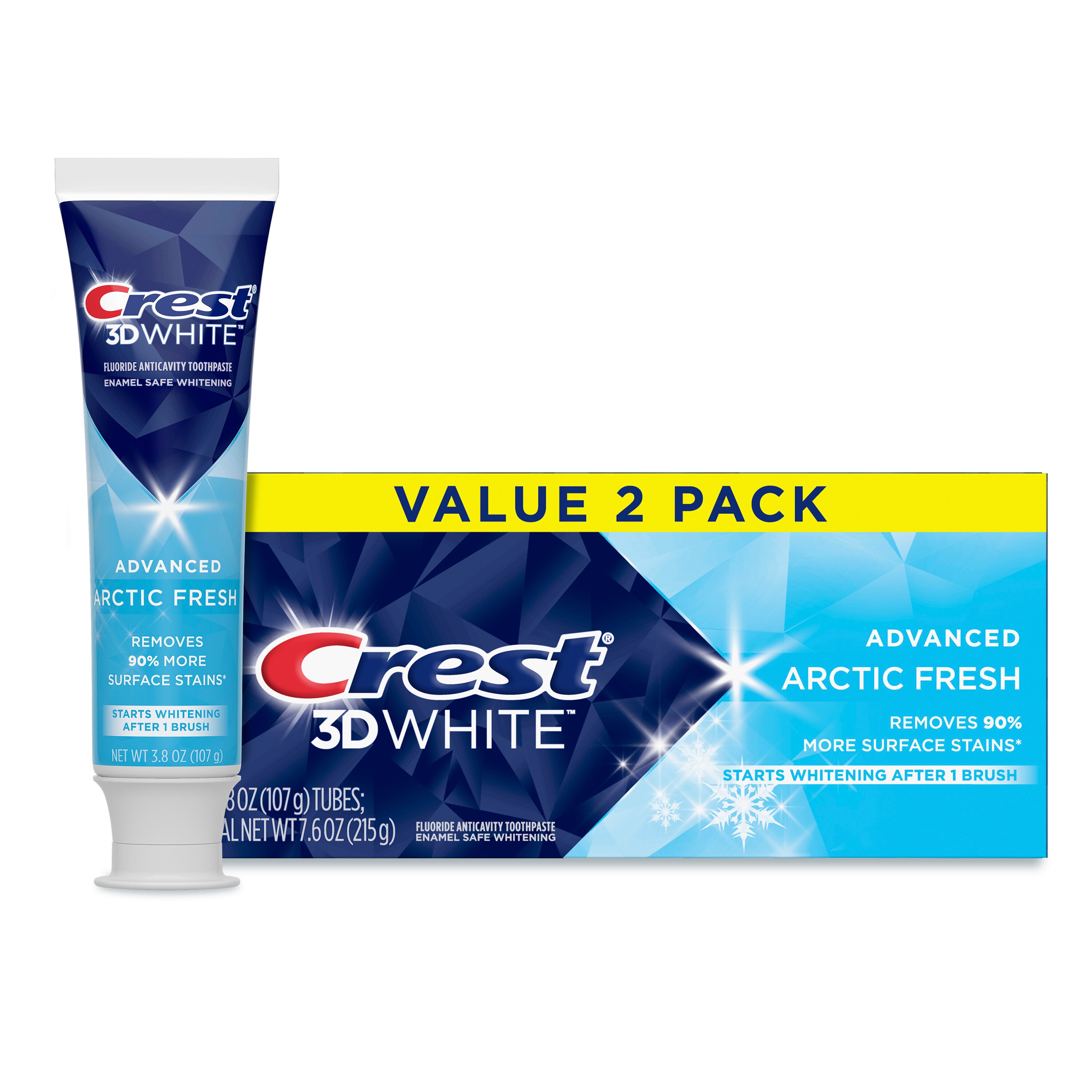 Crest 3D White Fluoride Anticavity Whitening Toothpaste, Advanced Artic Fresh