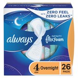 Always Infinity FlexFoam Size 4 Pads, Unscented, Overnight, thumbnail image 1 of 9