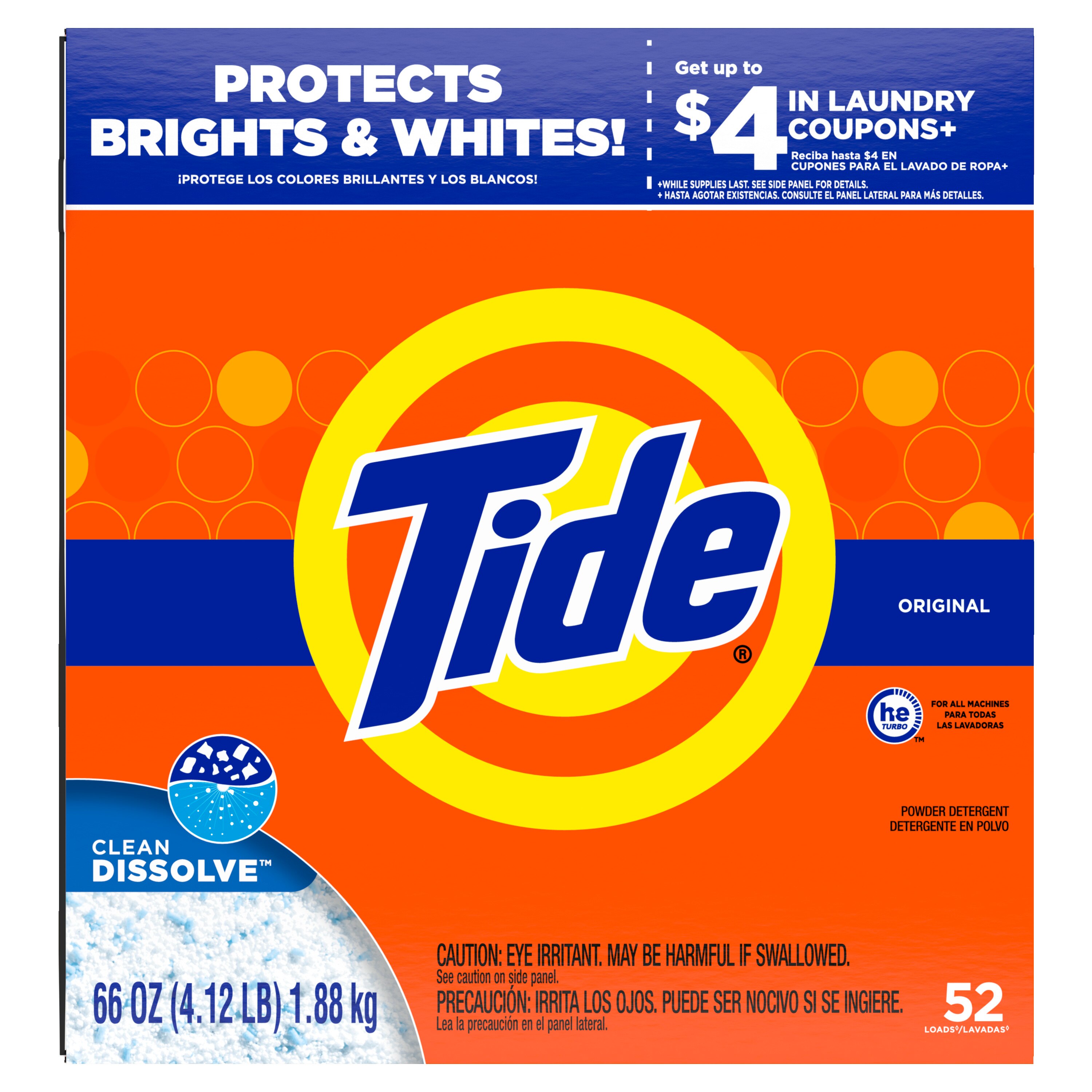 Tide + Ultra Oxi Powder Laundry Detergent, 35 Loads, 63 oz