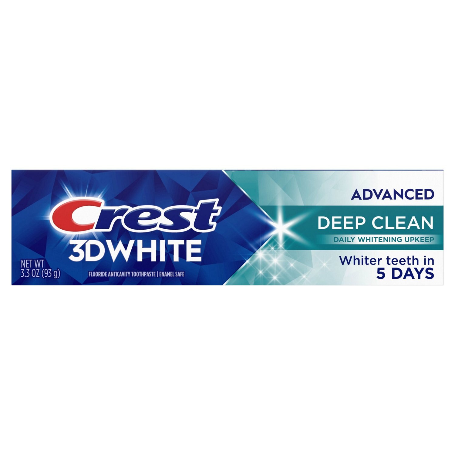 Crest 3D White Deep Clean, Teeth Whitening Toothpaste, 3.8 OZ