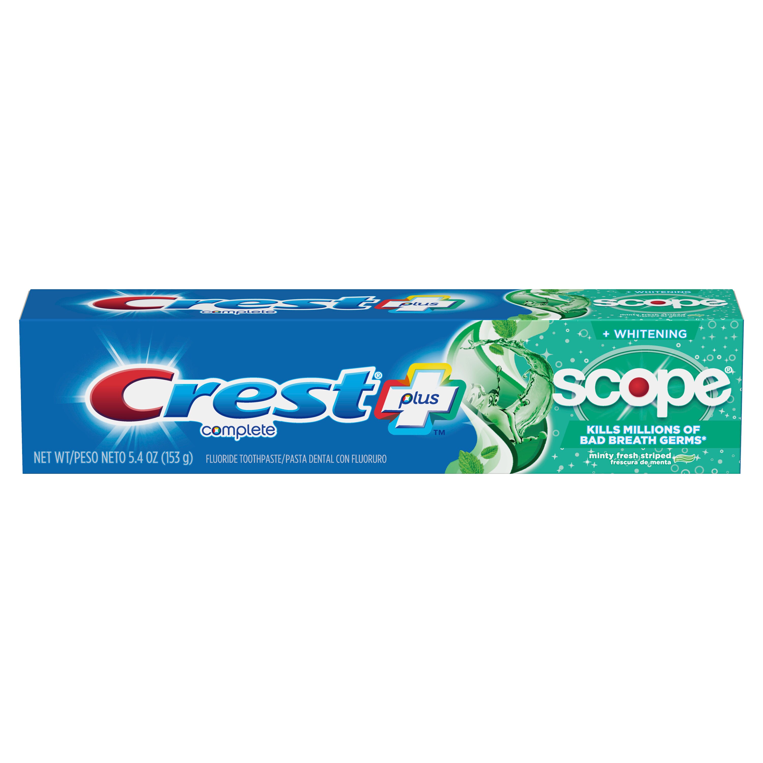 Crest Complete plus Scope Whitening Fluoride Toothpaste, Minty Fresh