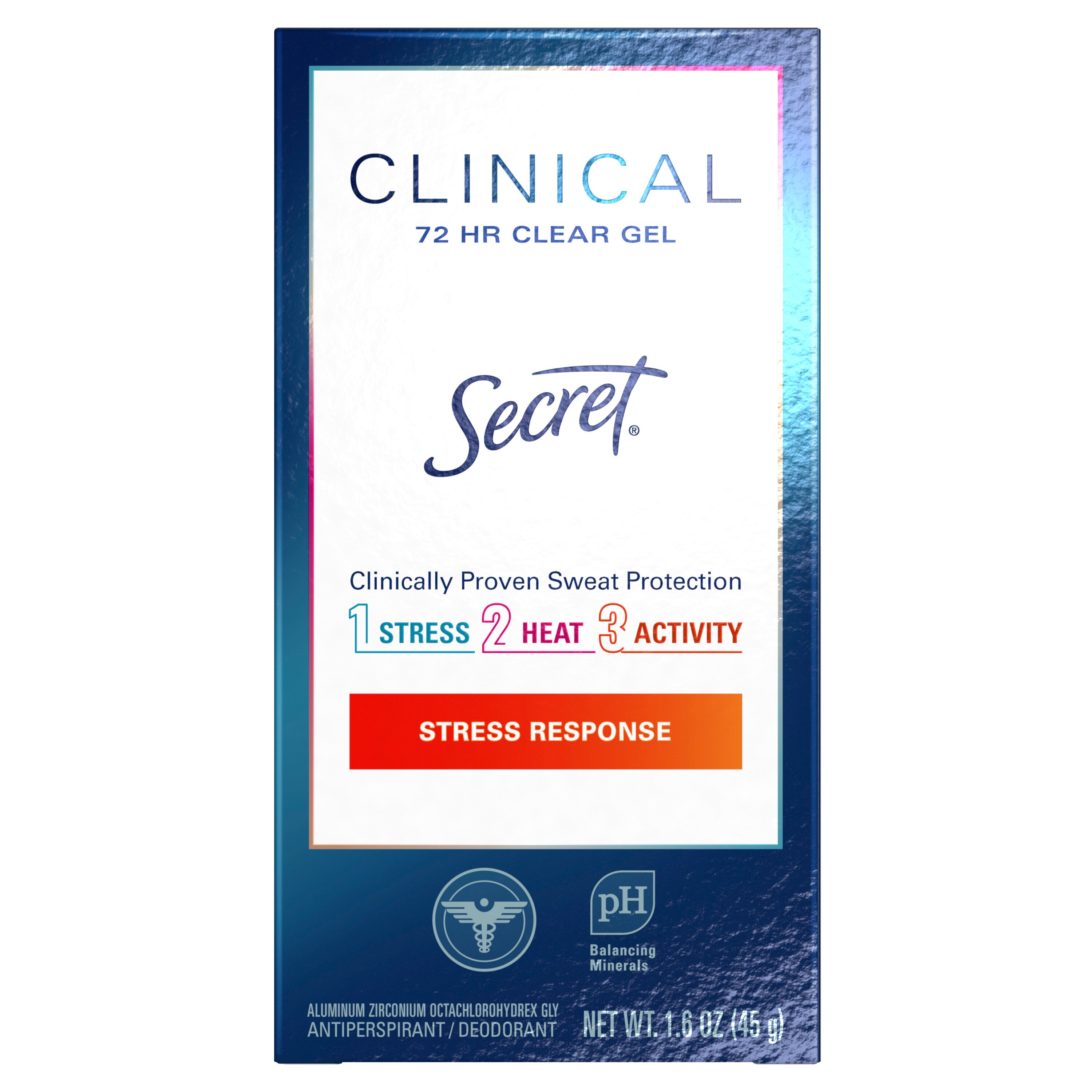 Secret Clinical Strength 72-Hour Antiperspirant & Deodorant Stick, Stress Response, 1.6 OZ