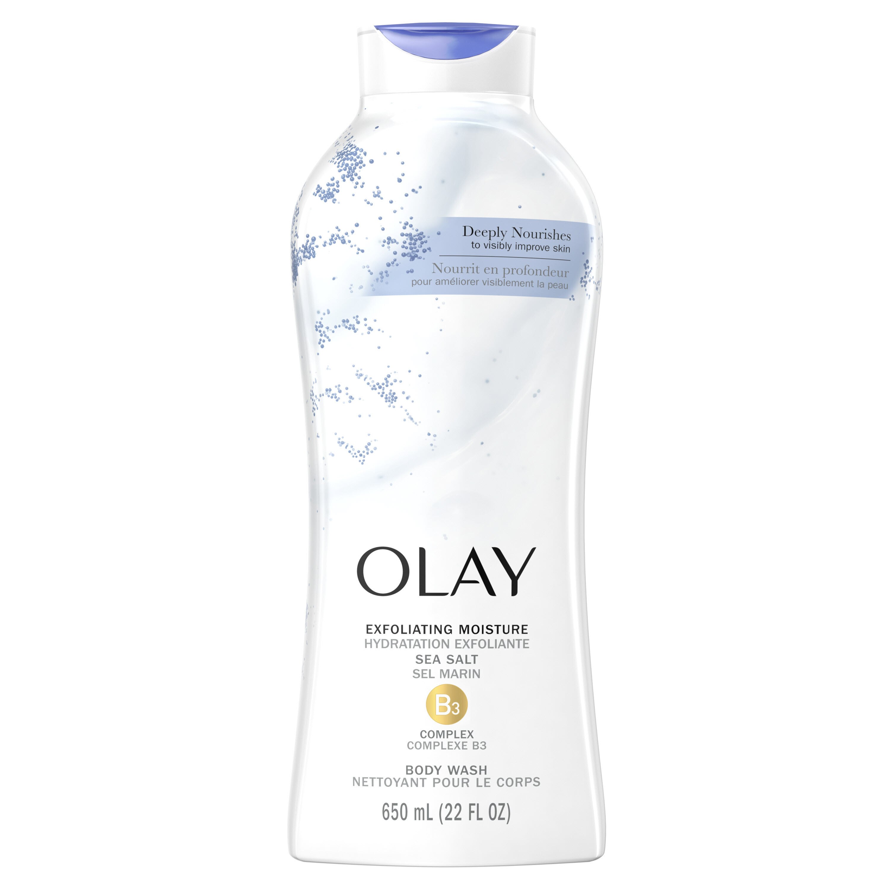 Olay Exfoliating Body Wash with Sea Salts, 22 OZ