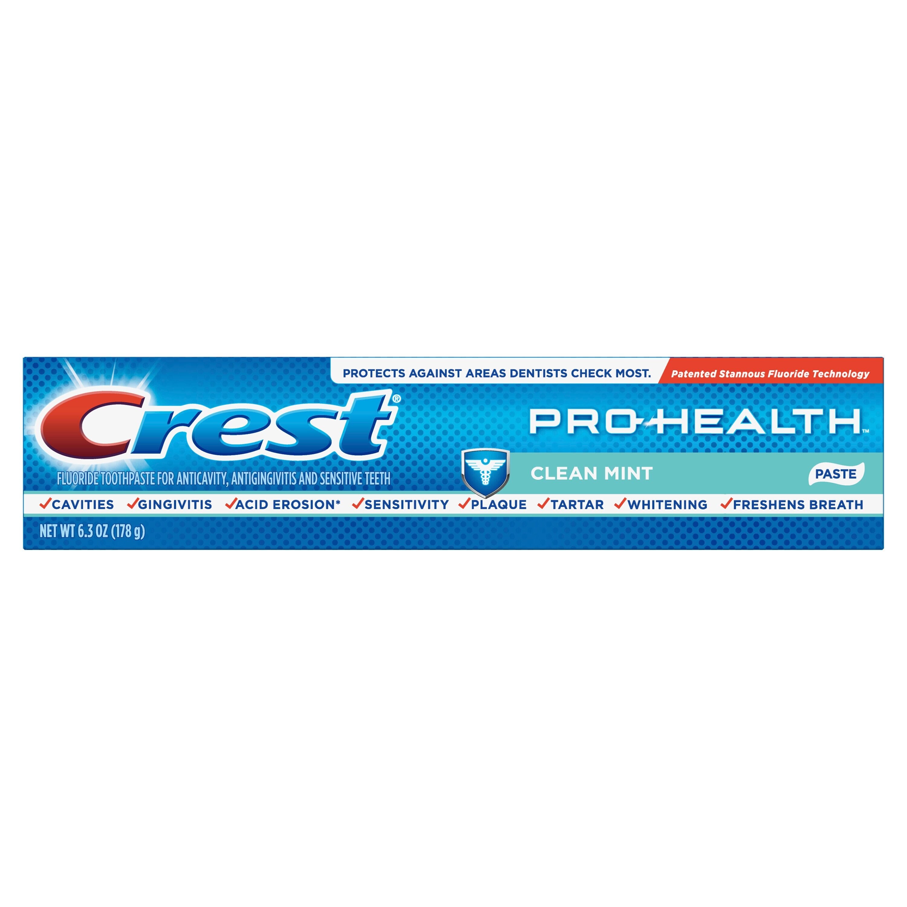 Crest Pro-Health Toothpaste for Anticavity, Antigingivitis, and Sensitive Teeth with Stannous Fluoride, Deep Clean Mint, 6.3 OZ